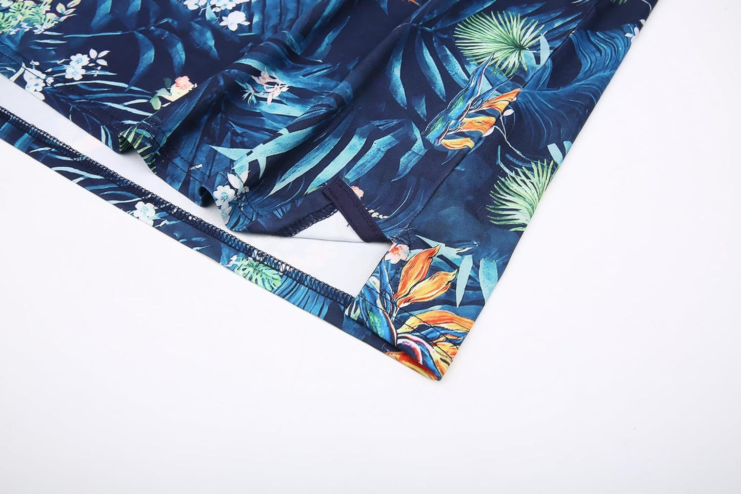 Alex Vando Mens Hawaiian Golf Shirt Moisture Wicking Digital Print Golf Shirts for Men