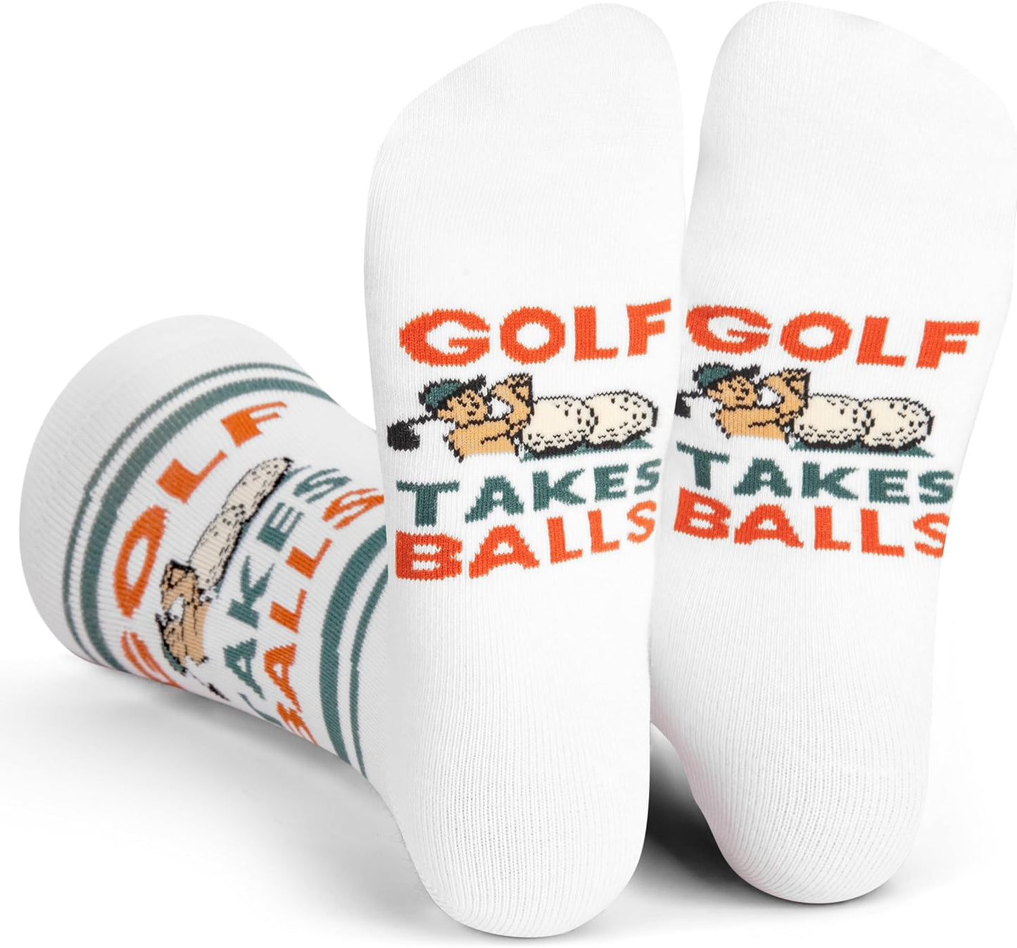 Lavley Funny Golf Socks - Fun gift for golfers - Unisex one size fits most - Great for birthdays or stocking stuffers