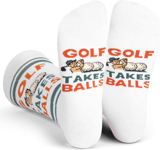 Lavley Funny Golf Socks - Fun gift for golfers - Unisex one size fits most - Great for birthdays or stocking stuffers