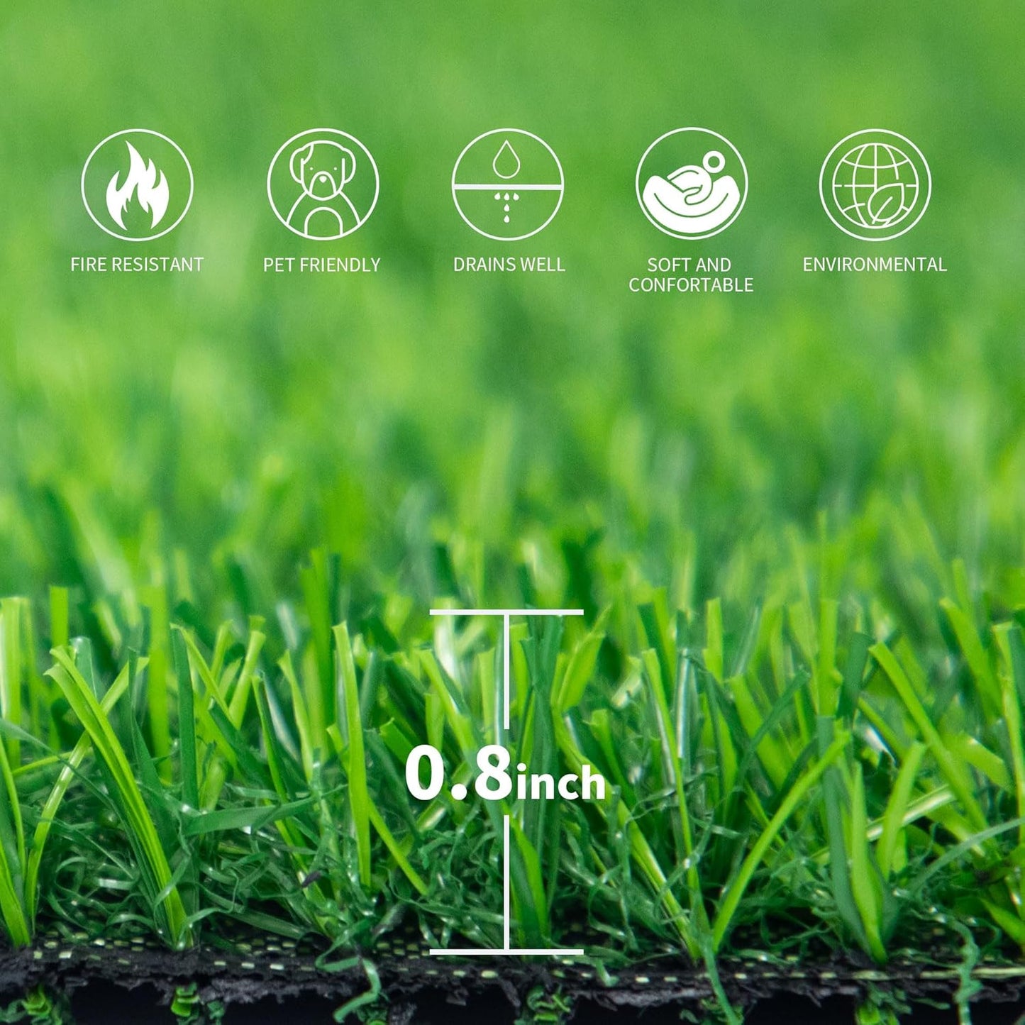 Artificial Grass Turf Mat, 4/5 Inch Indoor Outdoor Entrance Mat, Pet-Friendly Decoration, Easy to Clean (78” x 38”)