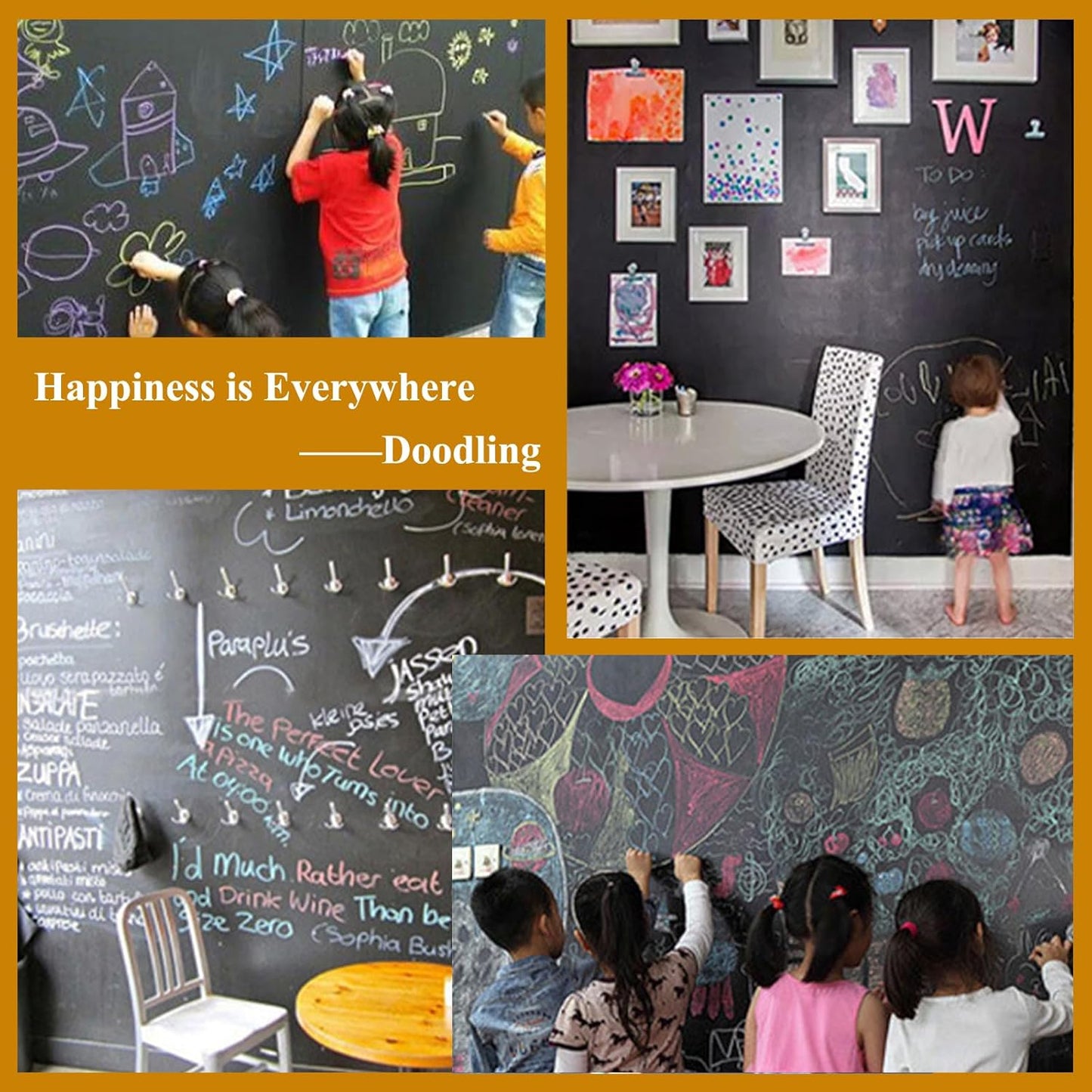 Magnetic Chalkboard Contact Paper with Adhesive, 24" x 12" Magnetic Blackboard Film for Walls, Peel and Stick – Ideal for Office, Classroom, Home. Includes Dustless Chalk, Wiping Cloth, and Magnet