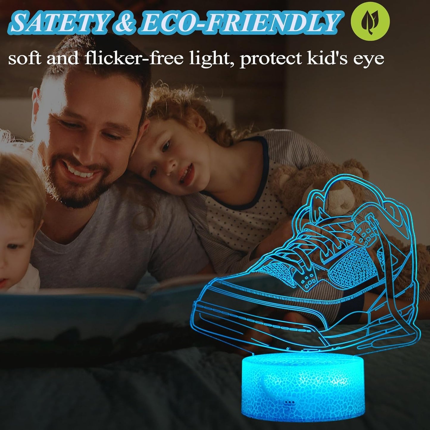 Sneaker Gifts, Sport Shoes, Sneaker Gifts, 3D Illusion Night Light Lamp, 16 Colors Changing, Timer, 4 Flash Modes and Dimmable, Kids Room Decoration, Xmas Gifts