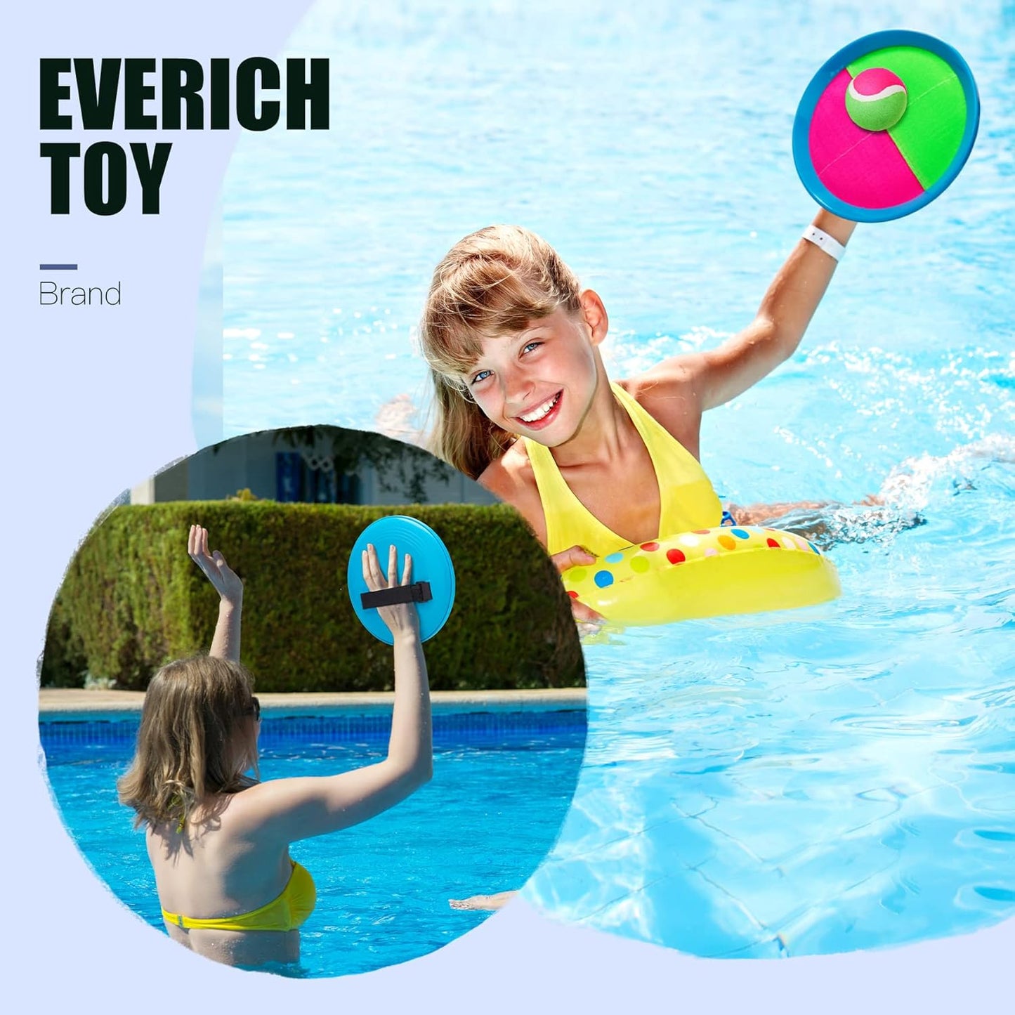EVERICH Upgraded Toss and Catch Ball Game Set, Outdoor Games for Kids Toys, Stocking Stuffers for Family Games, Beach Pool Yard Outside Toys for Boys Girls 3 4 5 6 7 8-12 Years Old