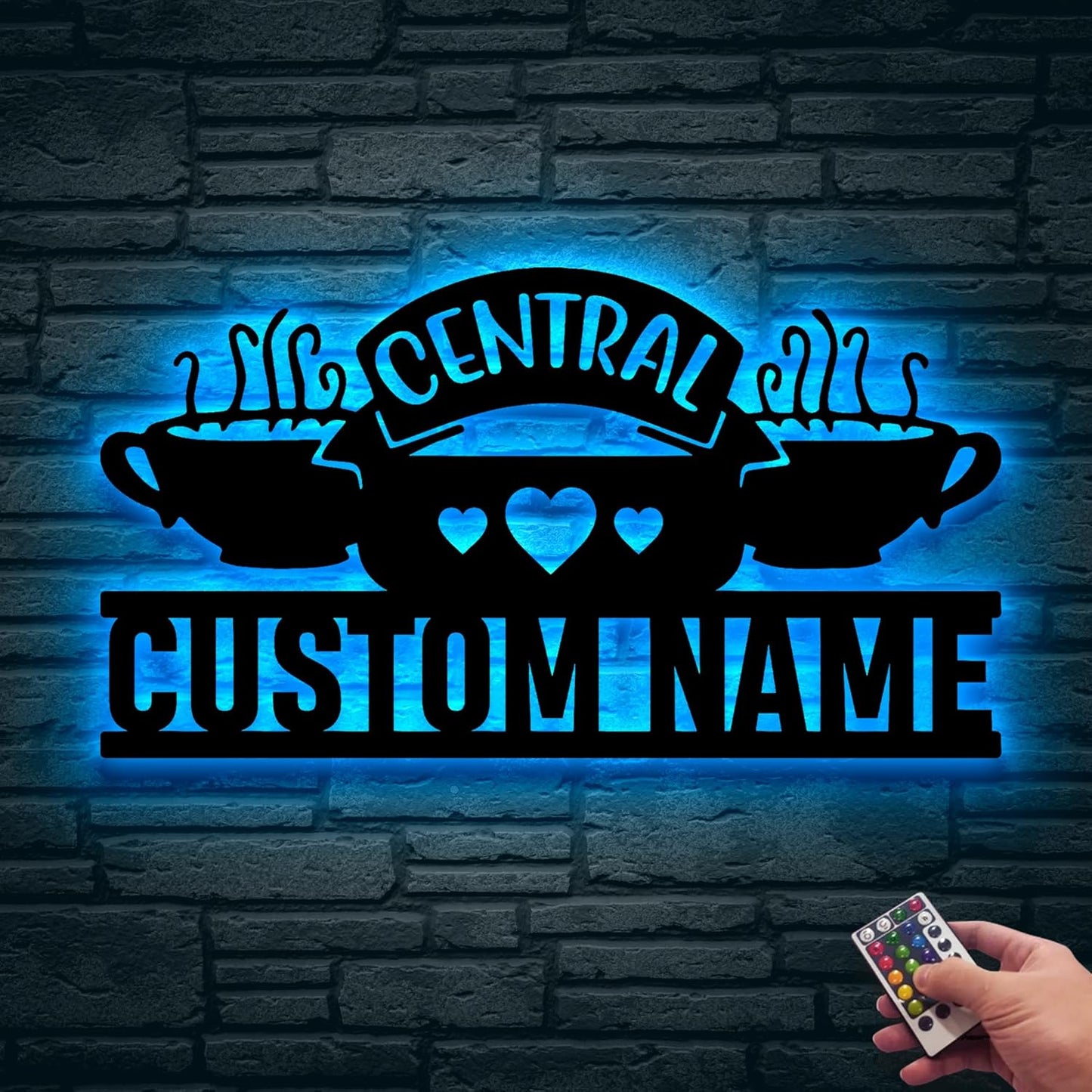 Custom Friends Coffee Central Wall Decoration, Gift For Coffee Lovers, Laser Cutting Metal Sign, Outside Wall Hanging, Home Decor, Birthday Gift, Christmas Gift