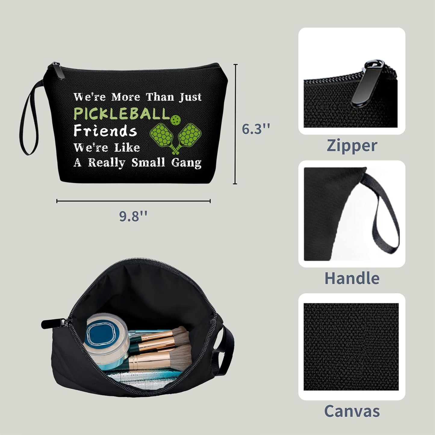 Pickleball Gifts,Gifts for Pickleball Lovers,Pickle Ball Gifts,Pickleball Gifts for Women,Small Cosmetic Bag,Birthday Gifts for Women Her Bff Bestie Best Friend Sister