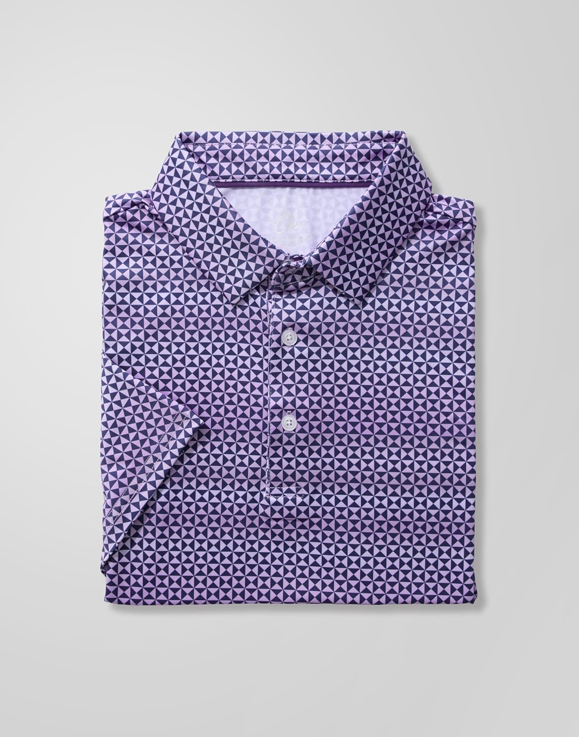 Obla Mens Golf Polo Shirts Short Sleeve Dry Fit Performance Moisture Wicking Casual Print Collared Golf Shirts for Men