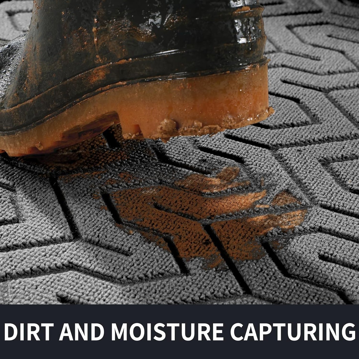 Yimobra Large Door Mat Outside Entrance 36x24, Waterproof Heavy Duty Outdoor Mats for Front Door, Non Slip Rubber Entry Mat for Garage Patio Indoor, Easy Clean, Grey