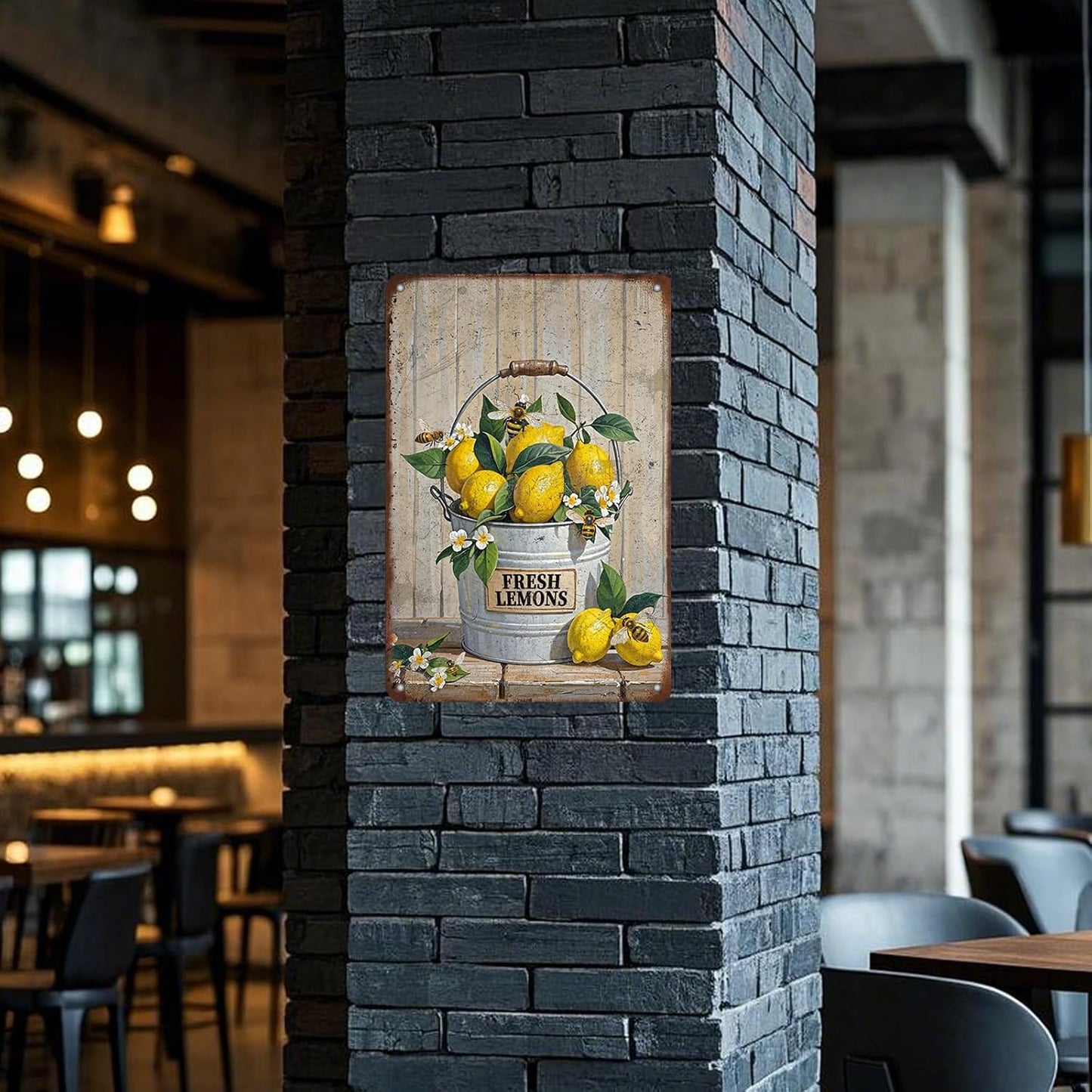 Funny Welcome Lemon Tin Sign 12x8 Inch Yellow Lemon Home Sweet Home Lemon Outdoor Street Metal Tin Tin Sign Home Kitchen Garden Restaurant Man Cave Wall Decor