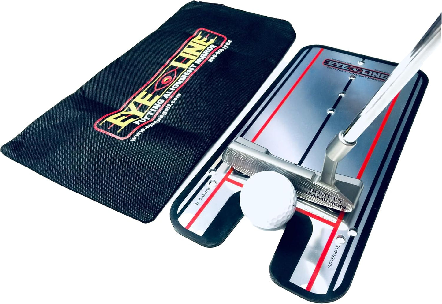 EyeLine Golf Putting Mirror - Alignment Training Aid Used by Top Tour Pros for Consistent Setup, Checks Eyes-Shoulders-Putter Face for Improved Accuracy, Indoor-Outdoor Practice