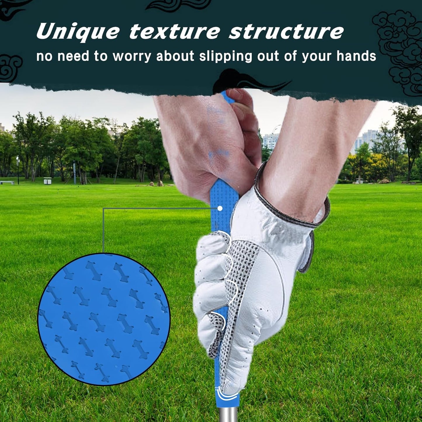 Golf Grips 8 Pack Soft Comfortable Non-Slip Grip Set Standard/Midsize 4 Colors All-Weather Arthritic Grip Men & Women
