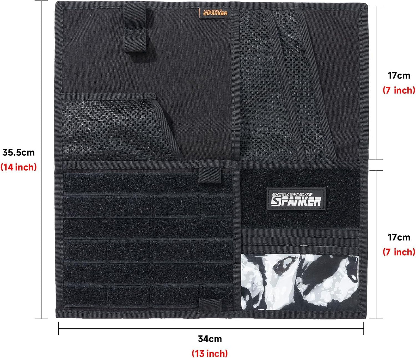 EXCELLENT ELITE SPANKER Tactical Visor Panel Organizer for Pickup F150 Large Molle Vehicle Sun Visor Holder Car Sunshade Storage Pouch