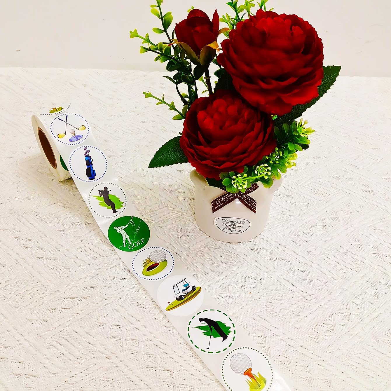 500 Golf Themed Party Decorations Labels Roll Stickers Party Supplies Birthday Baby Shower Party Favors Decor DIY Sticker Labels