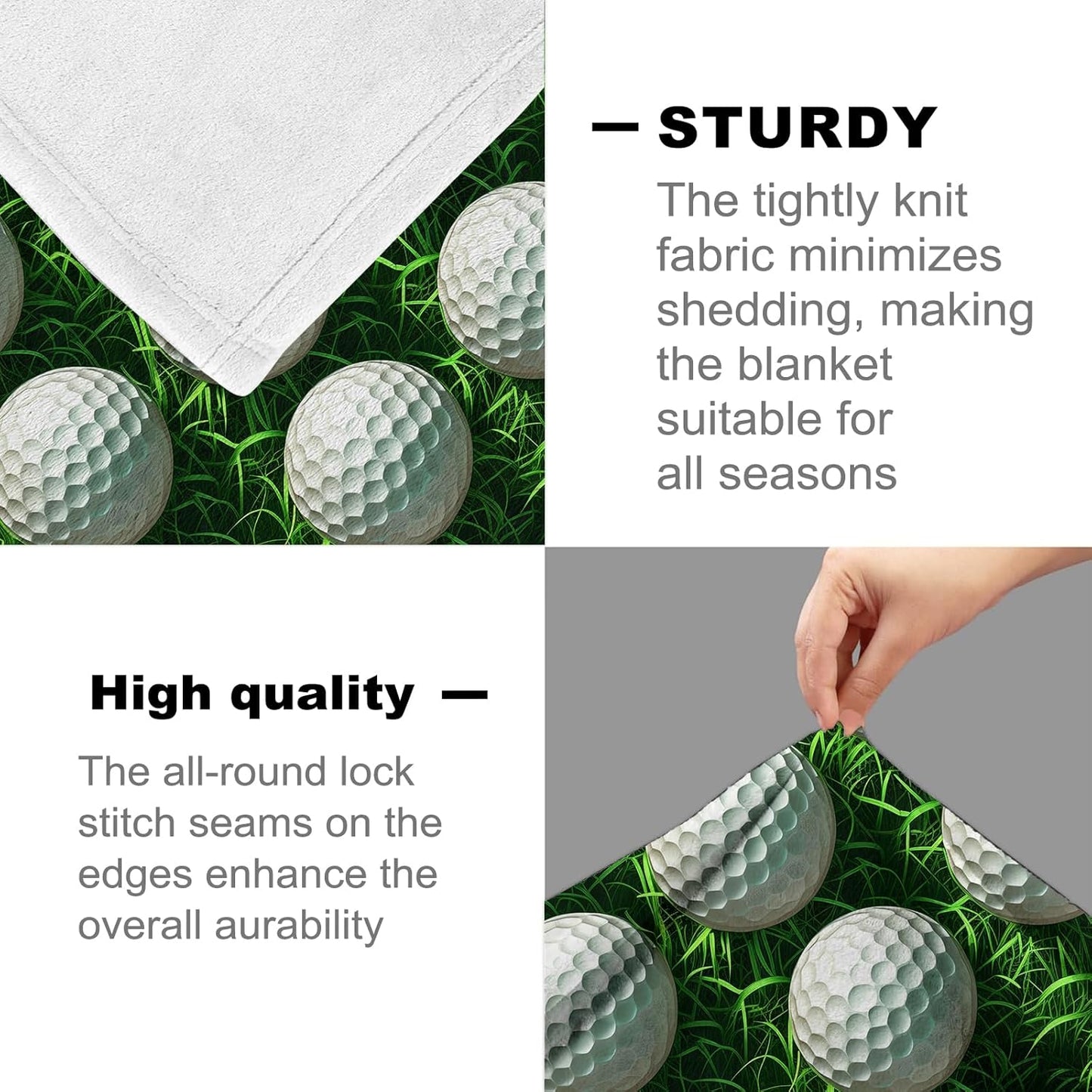 Golf Blanket for Women Men, Flannel Golf Blankets Gifts, Golf Course Throw Blanket for Sofa Couch Bed Living Room Soft Warm Cozy Golf Decor 60" x 50"