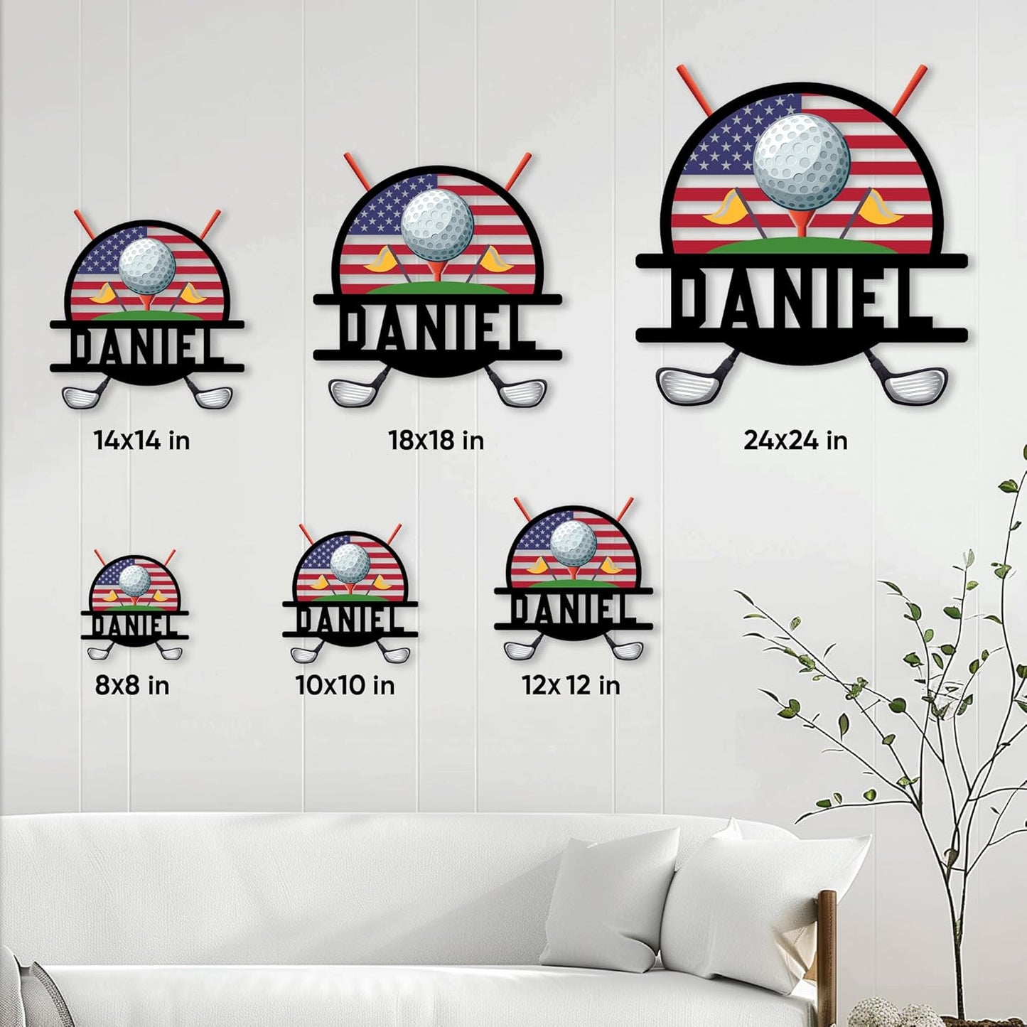 Personalized Golf Metal Sign – Custom Name Wall Decor for Clubhouse, Home, or Office – Great Gift for Golfer, Dad, Mom, Son, Daughter, or Coach on Birthday or Special Occasion