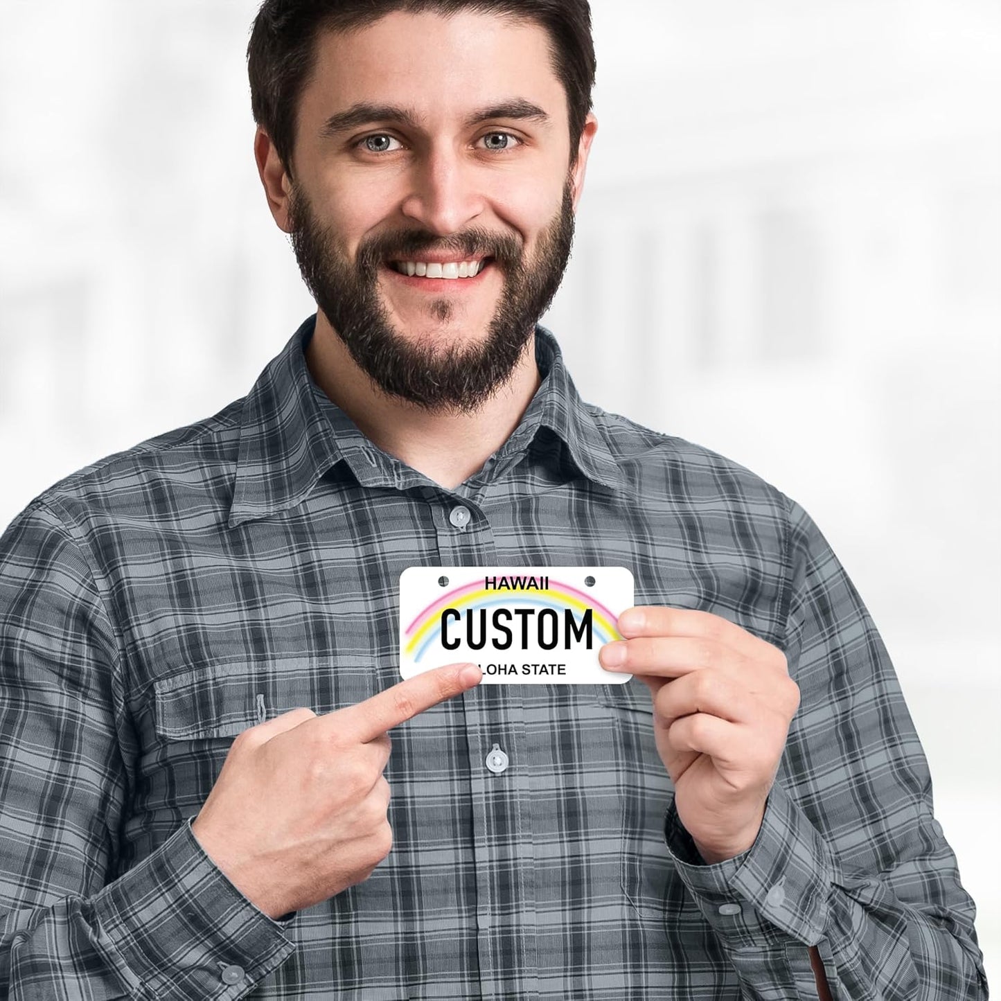 Mini License Plates, Personalized License Plates, Custom for Car, Bikes, ATV, Kids Car, Golf Cart, Jeep, 2x4 Inch, Rust-Free Fade Resistant Aluminum, USA Made by My Sign Center (Hawaii)