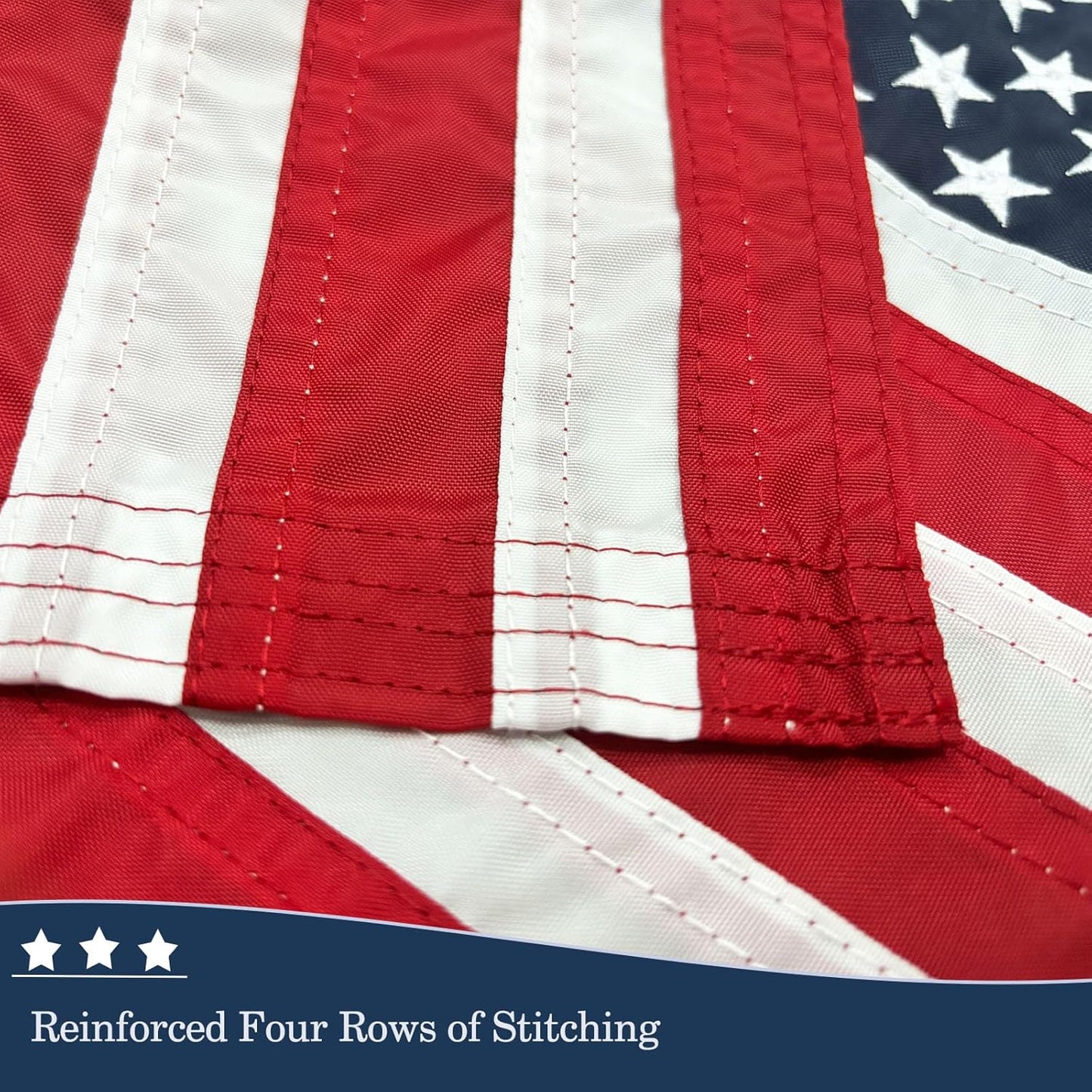 JRED Small American Flag Boat Flag USA 12x18 US Flags for Outside Heavy Duty Outdoor Embroidered Stars 2 Brass Grommets for Marine UTV