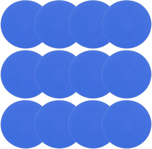 PATIKIL 9 Inch Poly Spot Markers, 12Pcs Non Slip Rubber Floor Dots with Storage Bag Flat Agility Cones for Sports Training Basketball Football