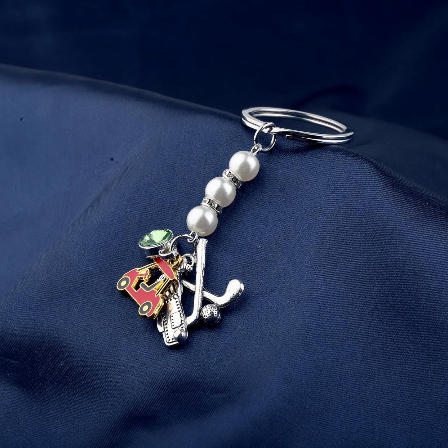 BEKECH Golf Charms Keychain Purse Charms Key Ring Golfers Players Coaches Athletes Sports Golfing Jewelry Golf Lover Gifts