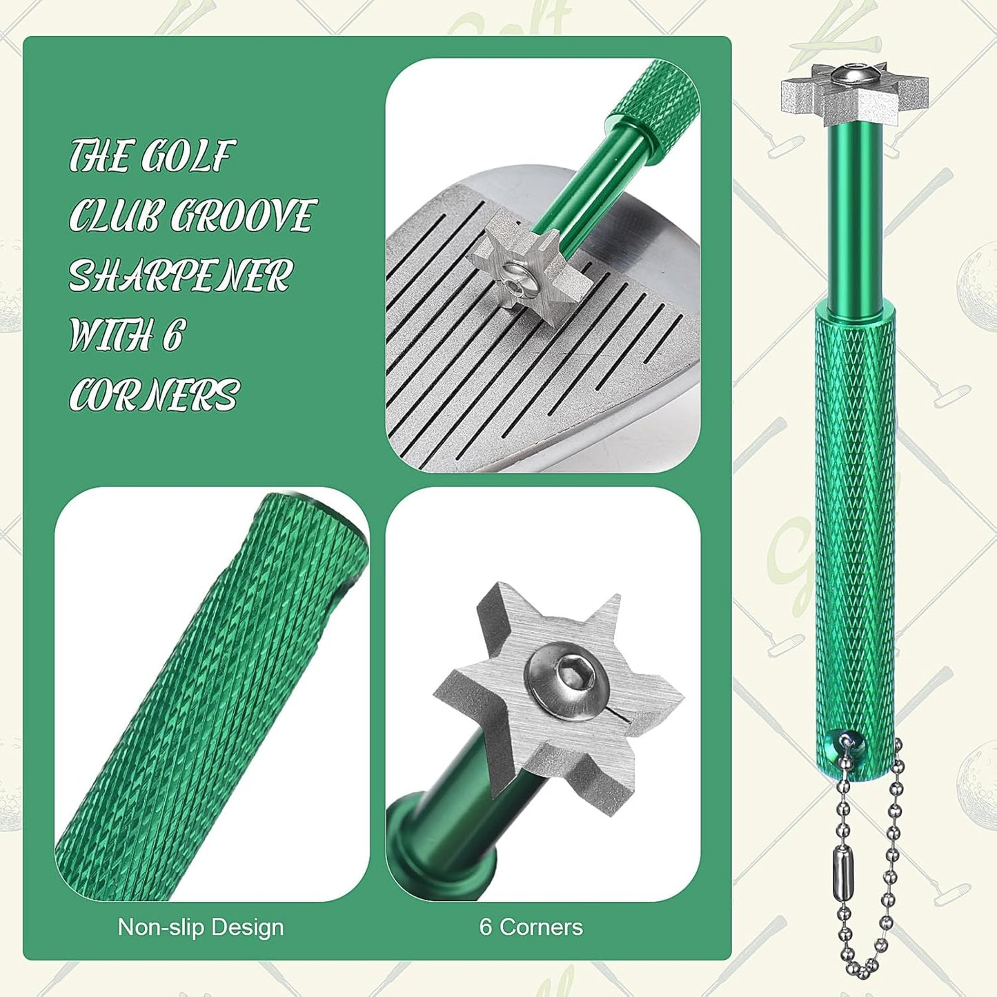 Syhood 21 Pcs Golf Club Cleaning Kit Accessories Golf Brush, Towel, Groove Sharpener, Divot Repair Tool, Ball Alignment Kit Gift for Christmas Portable Tool Kit for Men or Women