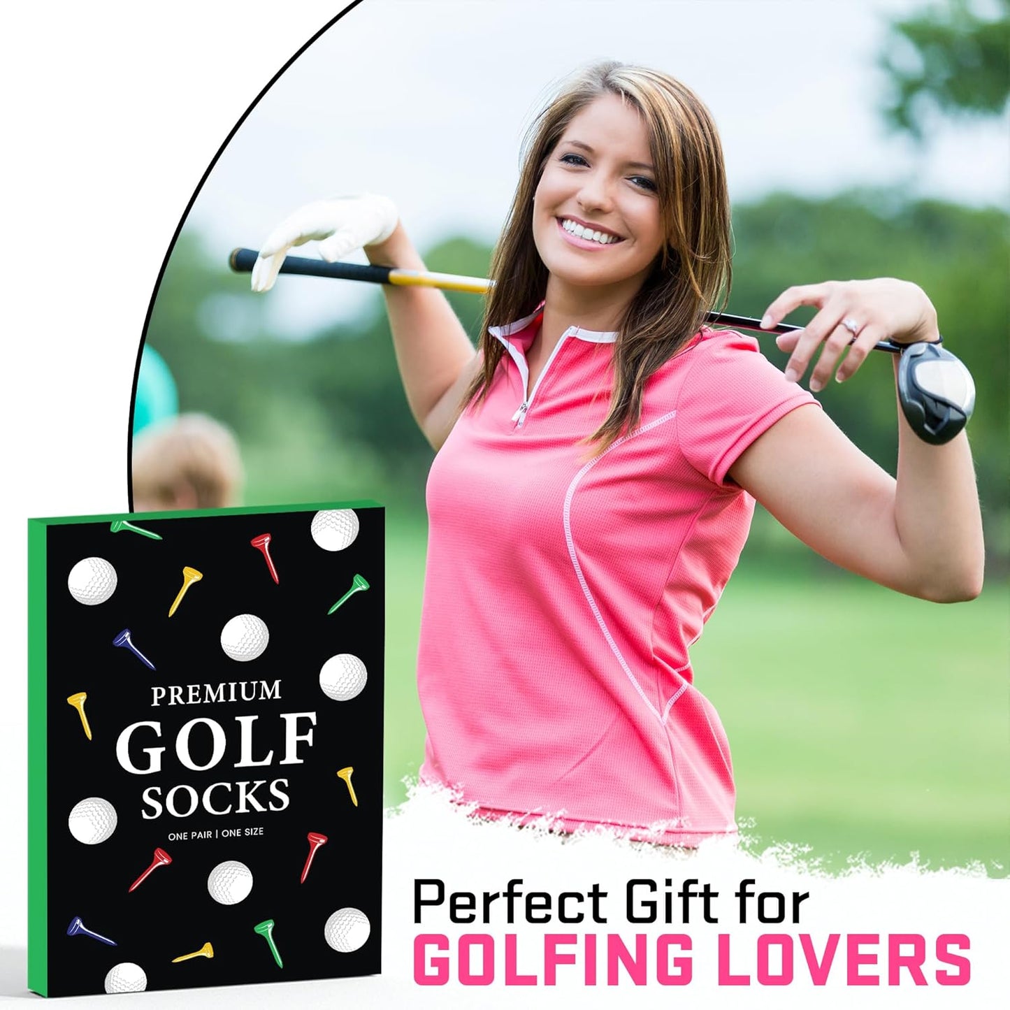 VICRAZY Golf Gifts for Men, Women - Golf Accessories, Golf Socks for Dad, Mom - Funny gift, Christmas Gifts, Stocking Stuffer
