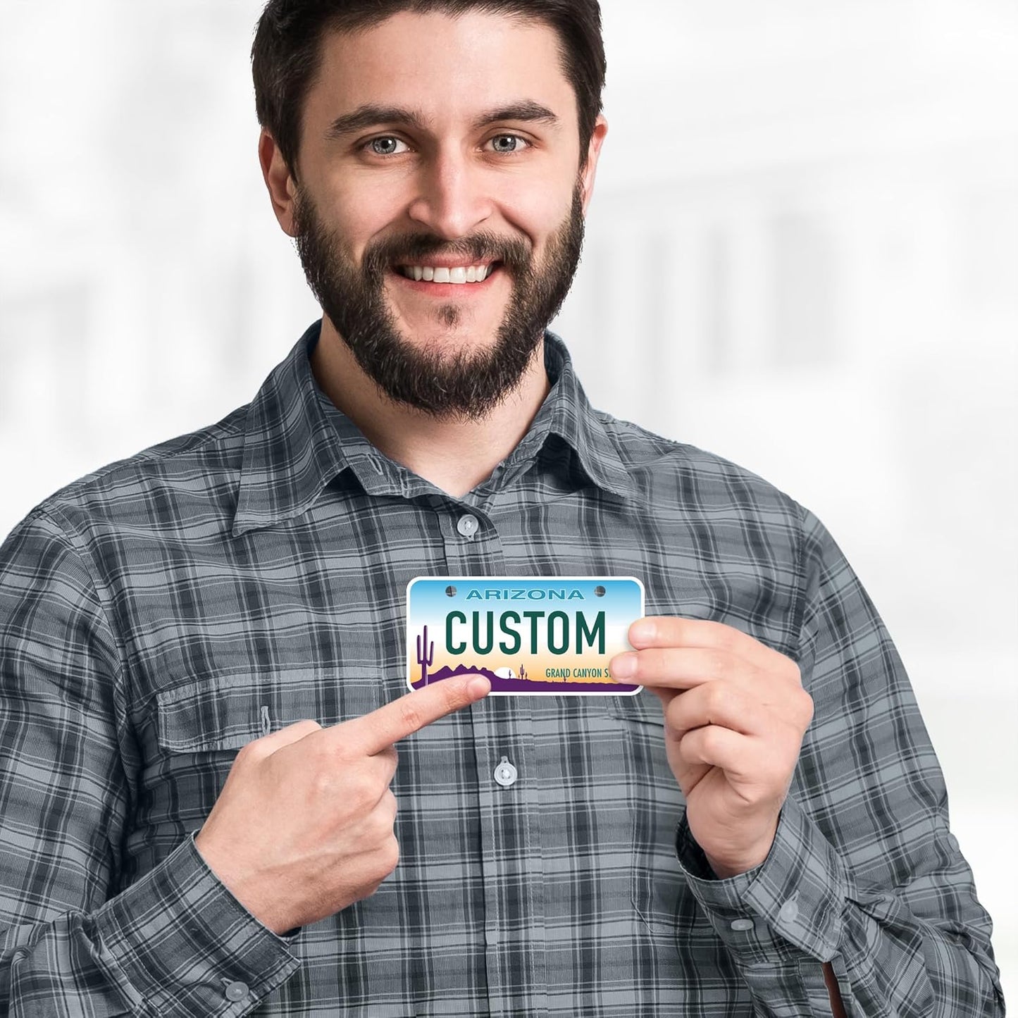 Mini License Plates, Personalized License Plates, Custom for Car, Bikes, ATV, Kids Car, Golf Cart, Jeep, 2x4 Inch, Rust-Free Fade Resistant Aluminum, USA Made by My Sign Center (Arizona)