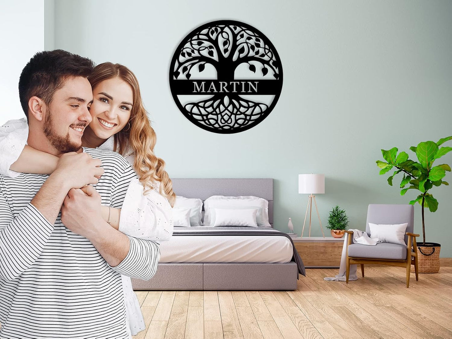 Personalized custom tree of life metal name tags, custom metal name signs, customize gifts for family and friends