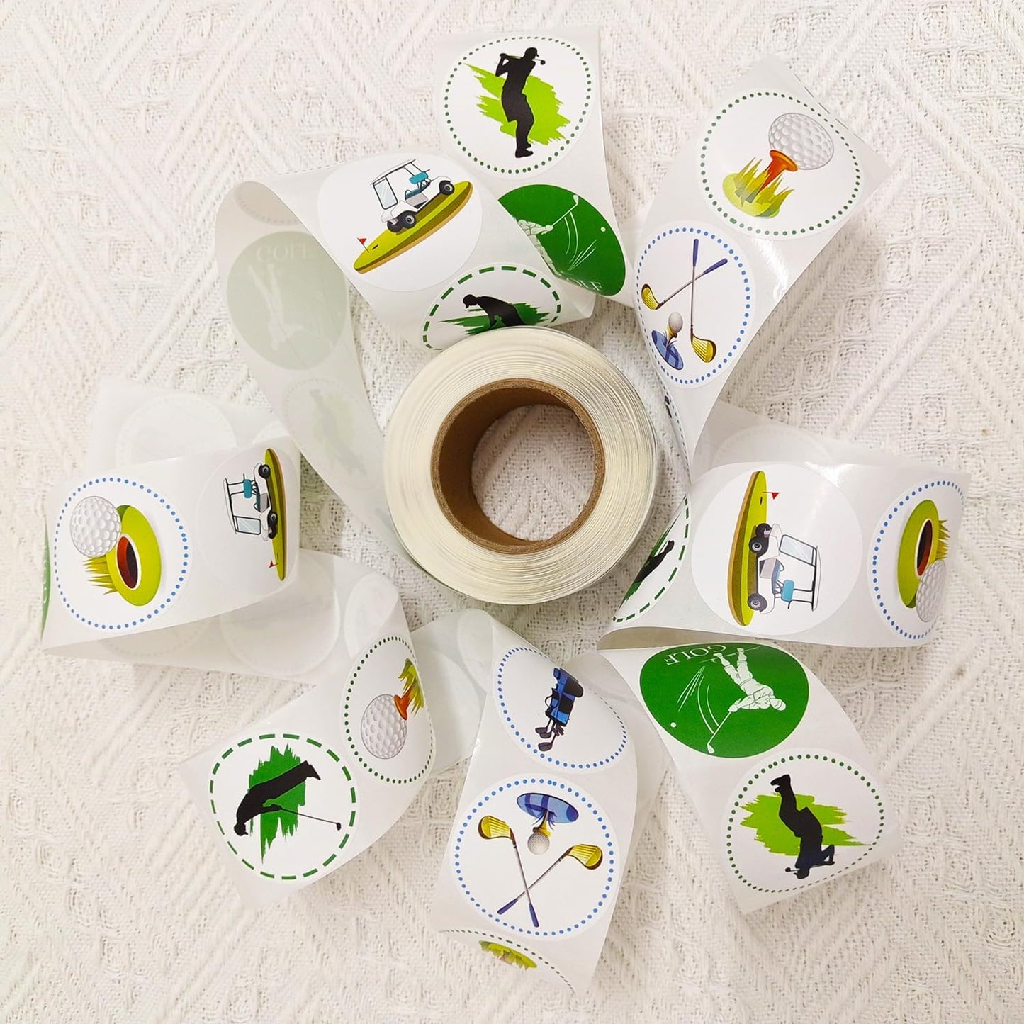 500 Golf Themed Party Decorations Labels Roll Stickers Party Supplies Birthday Baby Shower Party Favors Decor DIY Sticker Labels