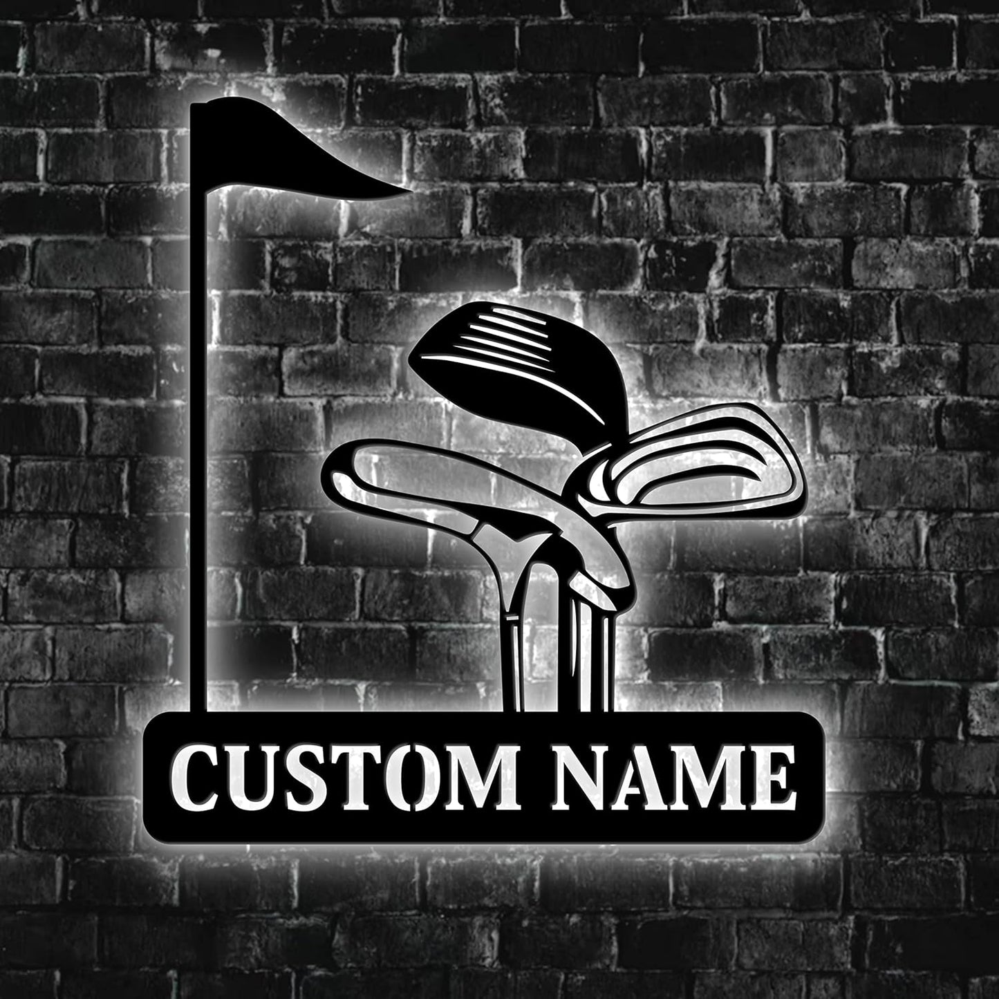 Custom Golf Metal Sign Golf Metal Wall Art,Custom Crossed Golf Metal Wall Art,Personalized Golfer Name Sign Decoration For Room, Hole Golf Club Decoration , Gift For Golfer, Golf Lovers, Home Decor, Gift For Dad, Son, Sports Lovers, Christmas Gift