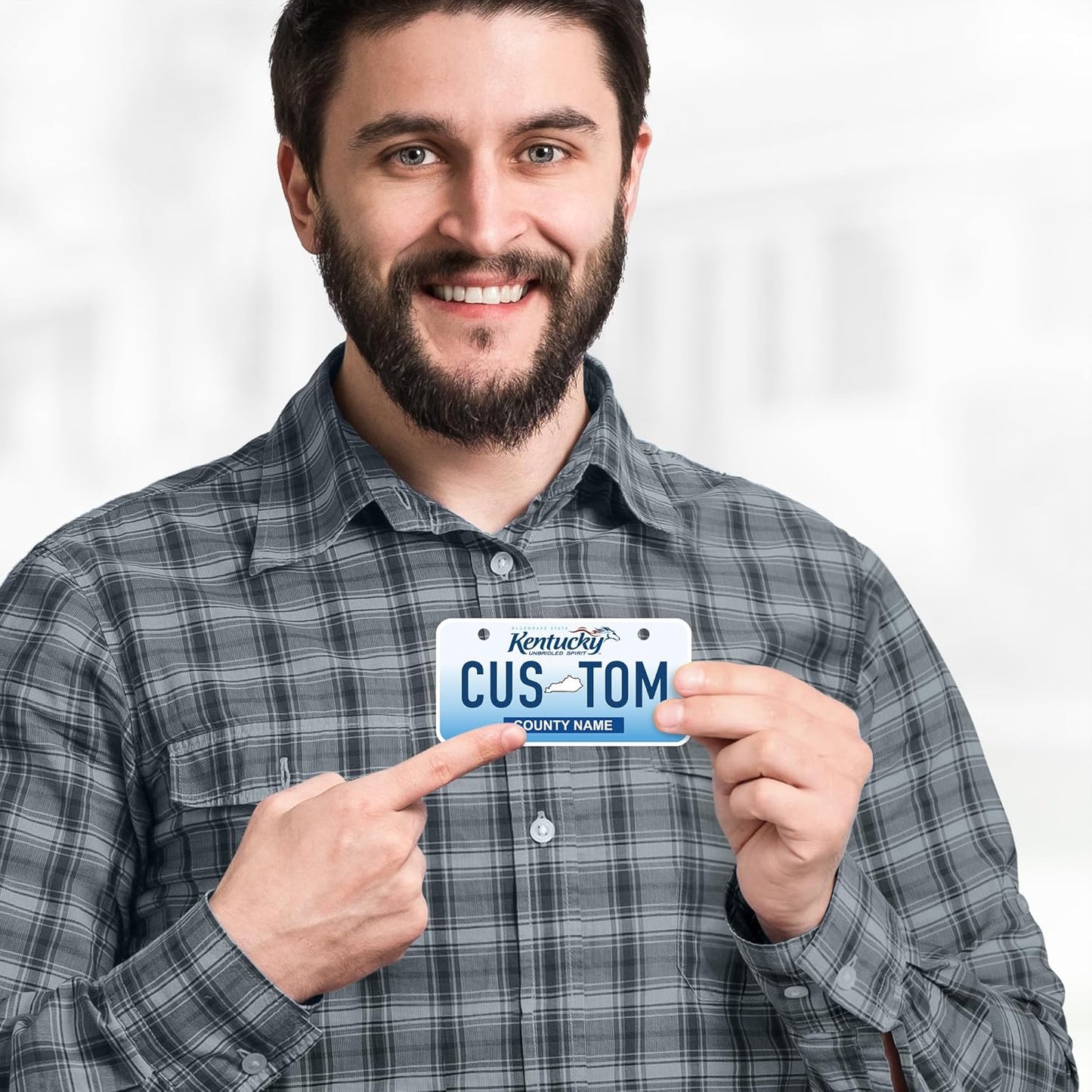 Mini License Plates, Personalized License Plates, Custom for Car, Bikes, ATV, Kids Car, Golf Cart, Jeep, 2x4 Inch, Rust-Free Fade Resistant Aluminum, USA Made by My Sign Center (Kentucky)