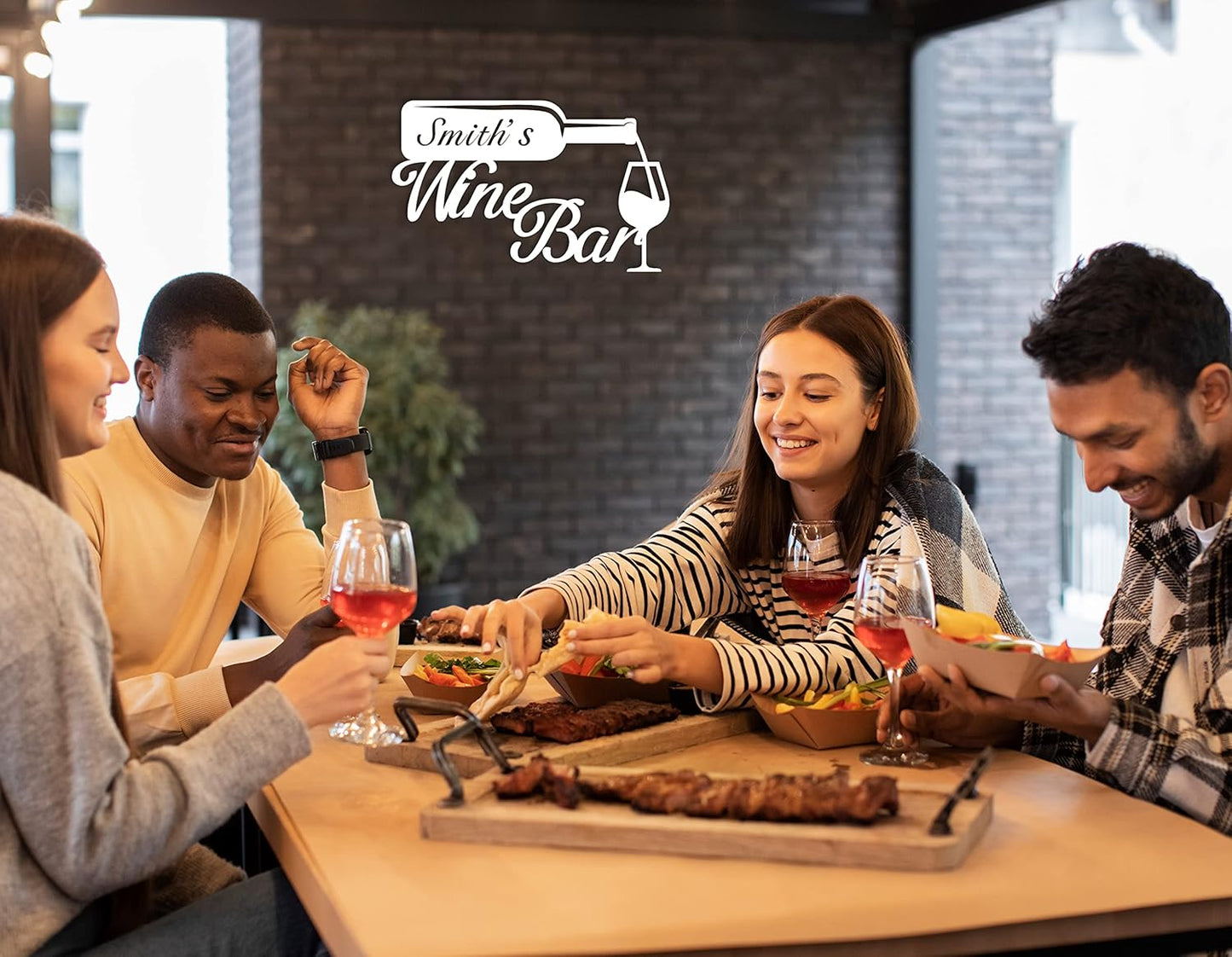 Personalized Wine Bar Sign, Custom Wine Bar Metal Wall Sign,Mother's Day Gift, Wine Glass Home Decor, Wine Decor, Wine Gifts