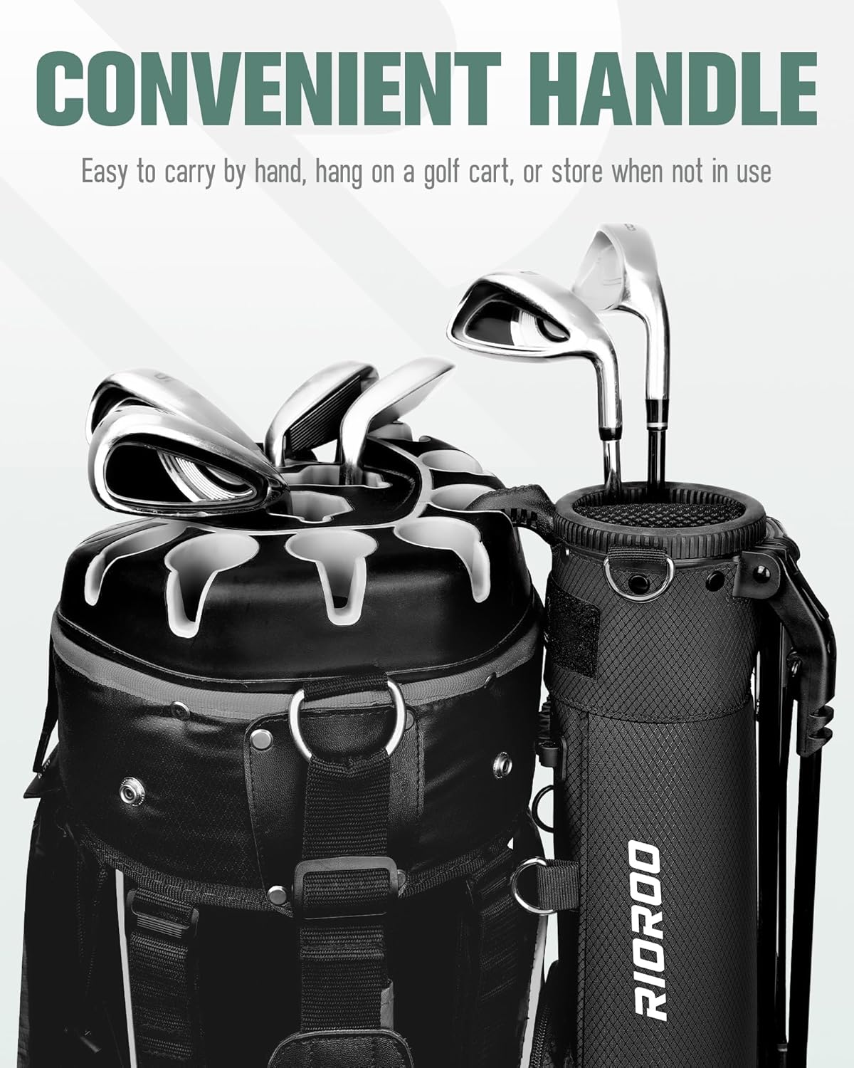 Golf Stand Bag, Lightweight Par 3 Golf Bag Holds Up to 7 Clubs with Two Way Dividers Cooler Pocket Shoulder Strap and Multiple Storage Pockets for Men and Women