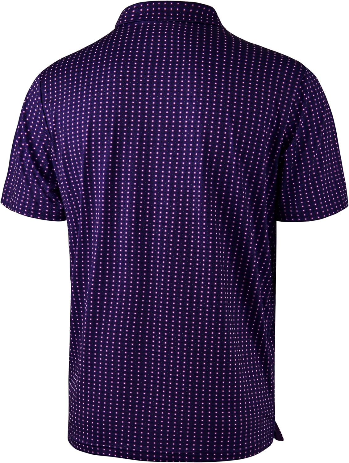 Obla Mens Golf Polo Shirts Short Sleeve Dry Fit Performance Moisture Wicking Casual Print Collared Golf Shirts for Men