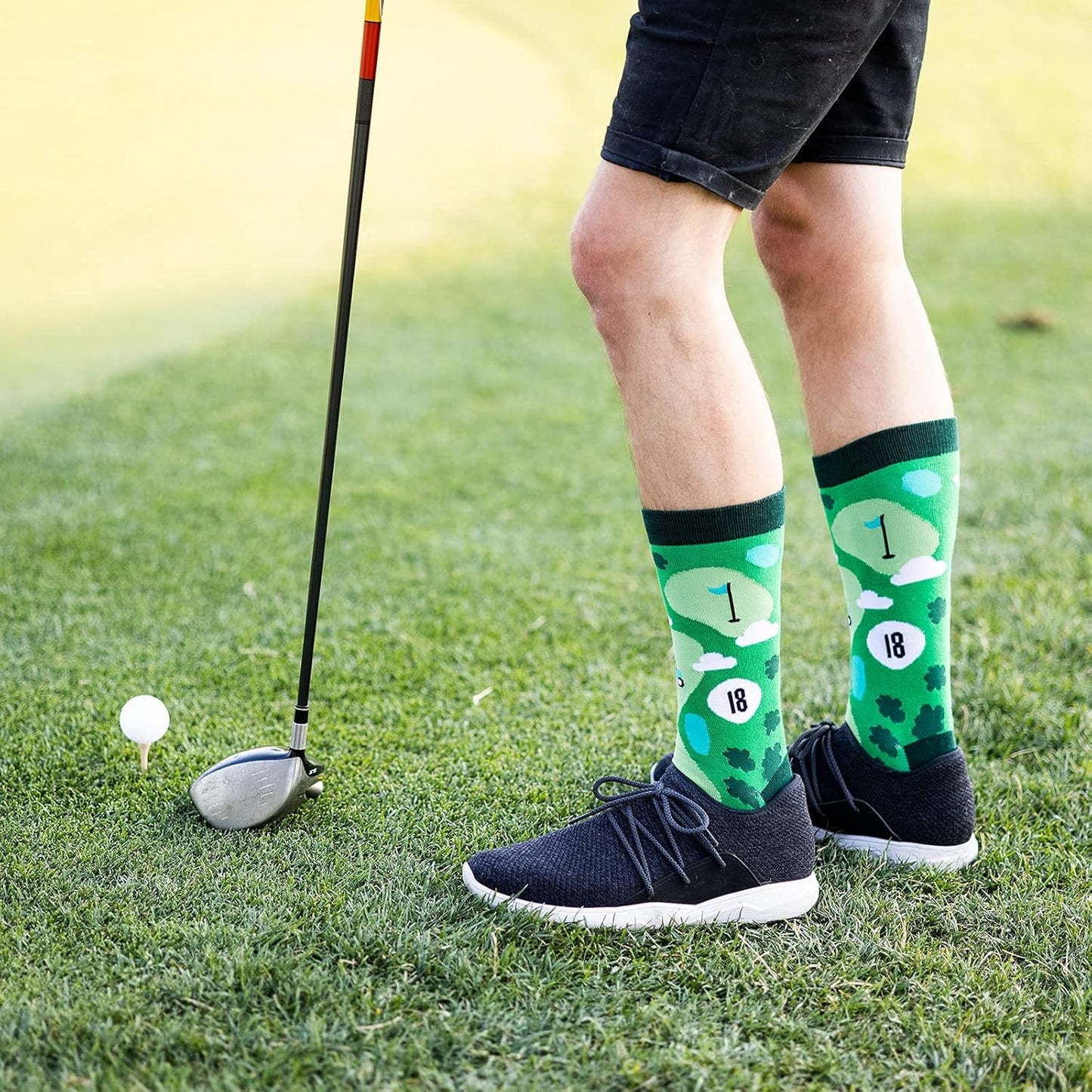 Lavley Funny Golf Socks - Fun gift for golfers - Unisex one size fits most - Great for birthdays or stocking stuffers