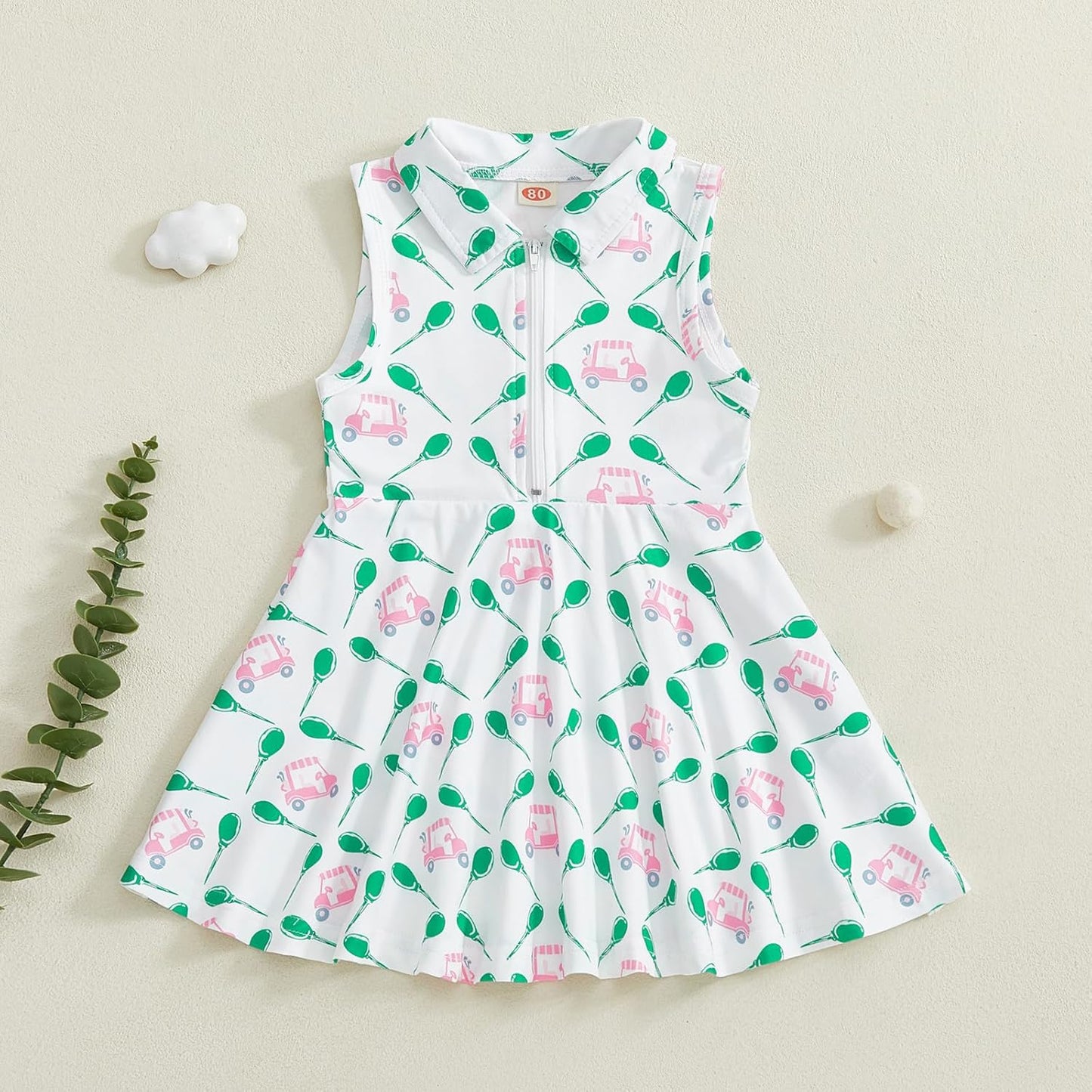 Little Girls Mardi Gras Outfit Toddler Sleeveless A Line Sun Dress Kids Zipper Party Dresses Spring Summer Clothes