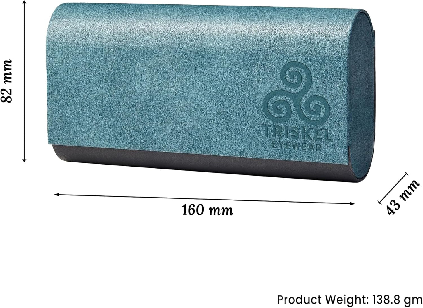 Dual Glasses Case, 2-in-1 Hard Shell PU Leather Case for Eyeglasses, with Magnetic Closure for Men & Women