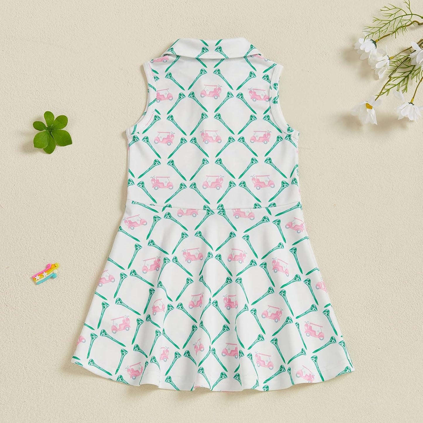 Little Girls Mardi Gras Outfit Toddler Sleeveless A Line Sun Dress Kids Zipper Party Dresses Spring Summer Clothes