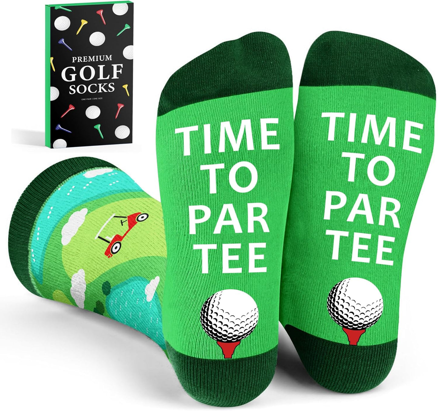 VICRAZY Golf Gifts for Men, Women - Golf Accessories, Golf Socks for Dad, Mom - Funny gift, Christmas Gifts, Stocking Stuffer