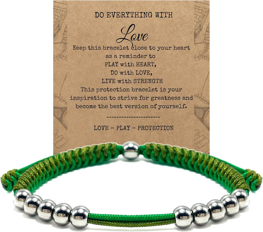 LAMIBEE Golf Stainless Steel 10 Bead Score Counter Bracelet, Golf Stroke Count Bracelet, Resizable Easy to Adjust Golf Round Scoring Tracker, Durable Stylish Golf Accessory