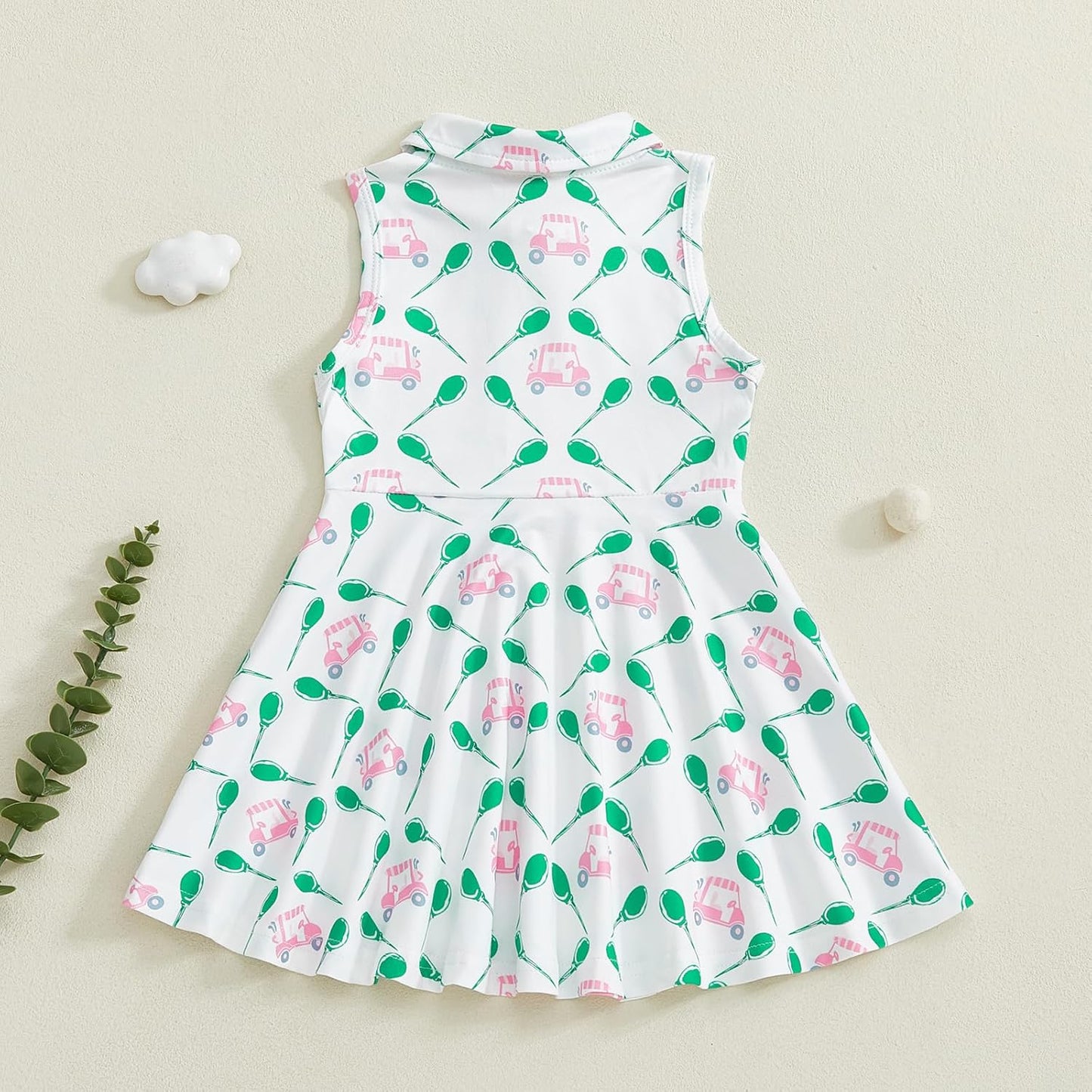 Little Girls Mardi Gras Outfit Toddler Sleeveless A Line Sun Dress Kids Zipper Party Dresses Spring Summer Clothes
