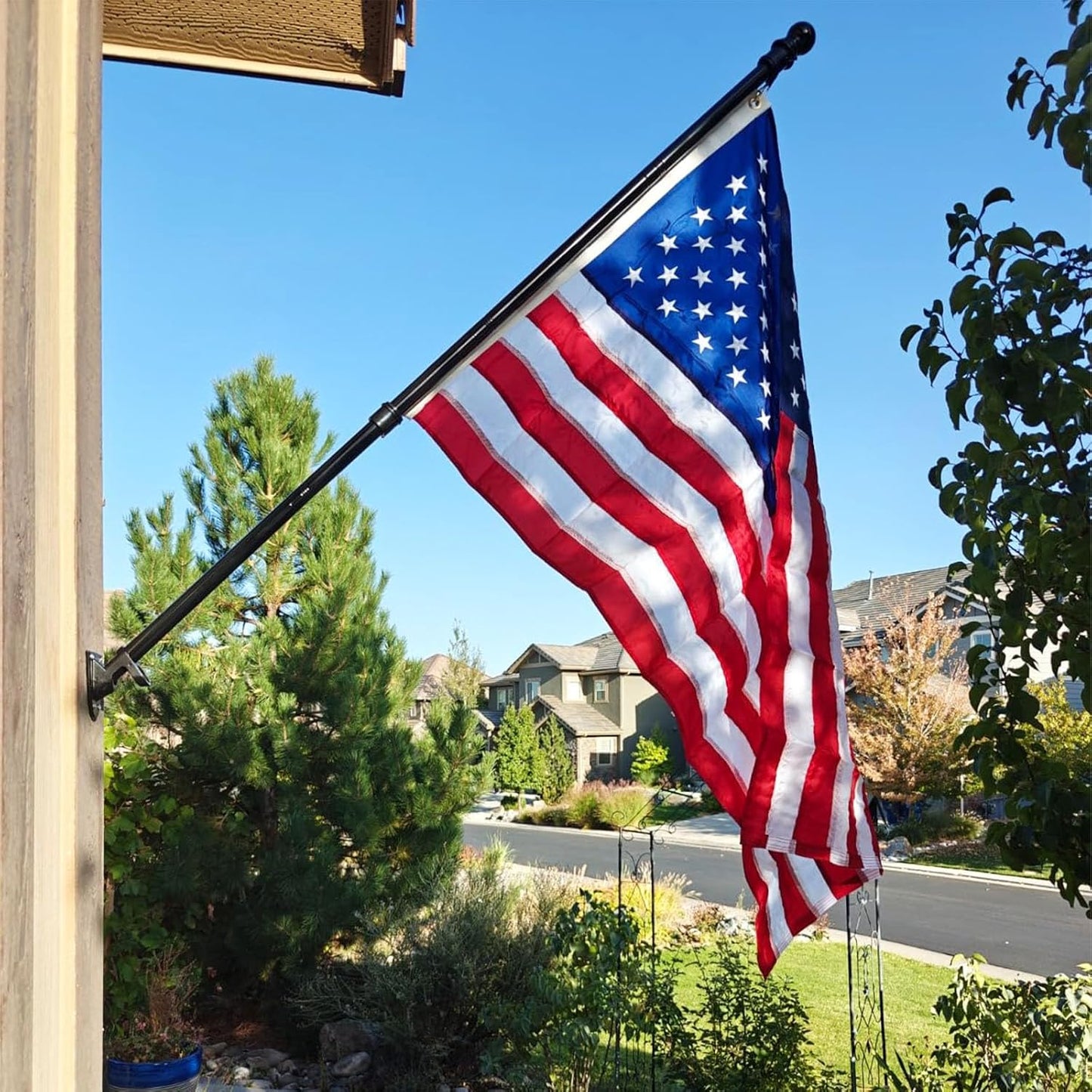 JRED American Flag Indestructible US Flag 4x6 Heavy Duty Outdoor USA 420d Nylon TearProof Flags for Outside High Wind All Weather Longest Lasting Embroidered Stars