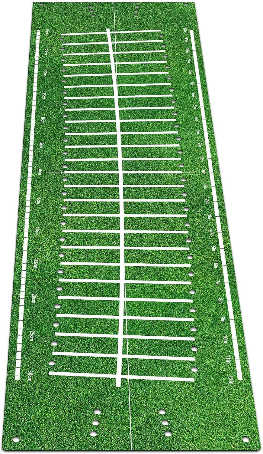 Golf Putting Mats Practice Indoor 30 x 8.27 Inch Golf Putting Practice Training Aid Alignment Track Green Mat Exercise Putter Training Supplies