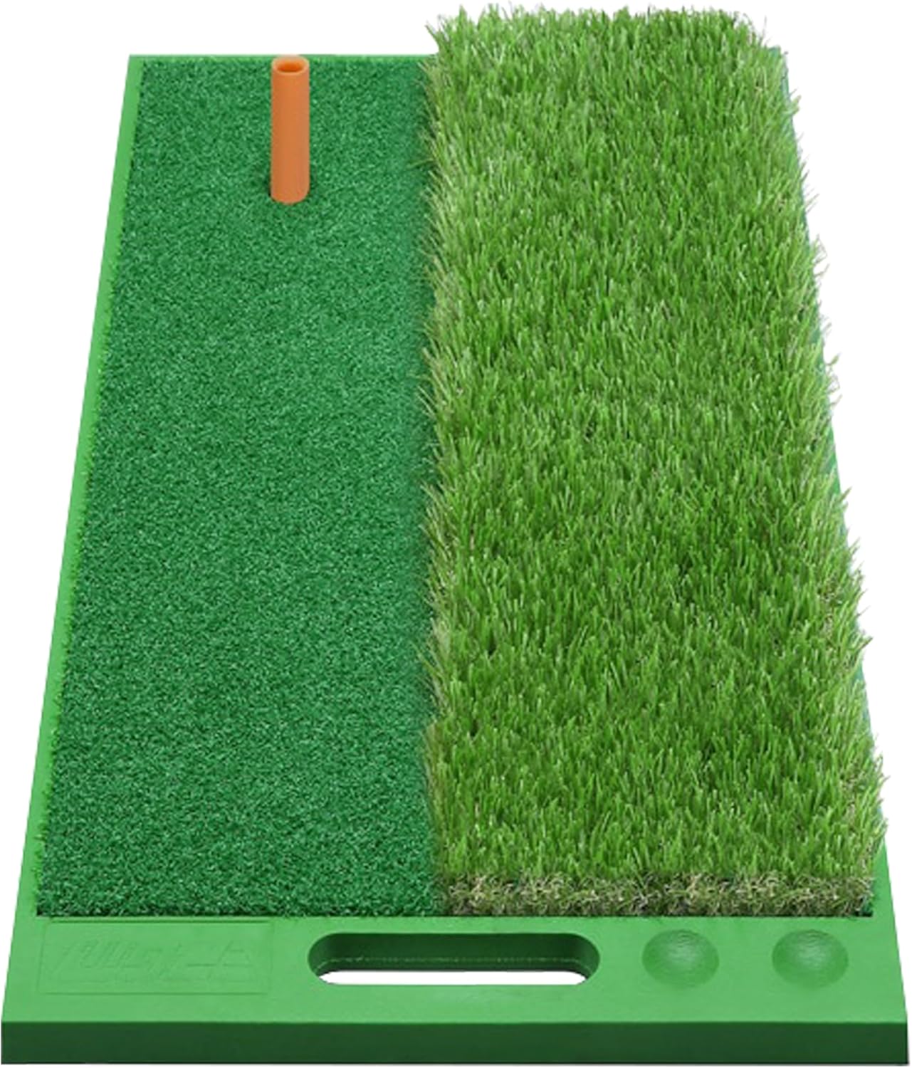 PGM Golf Hitting Mat 24x12 Inch, Dual-Turf with 40% Larger Mat, 4lbs Weighted Non-Slip Base, Realistic Fairway & Rough for Indoor Outdoor Practice, Includes Golf Tees