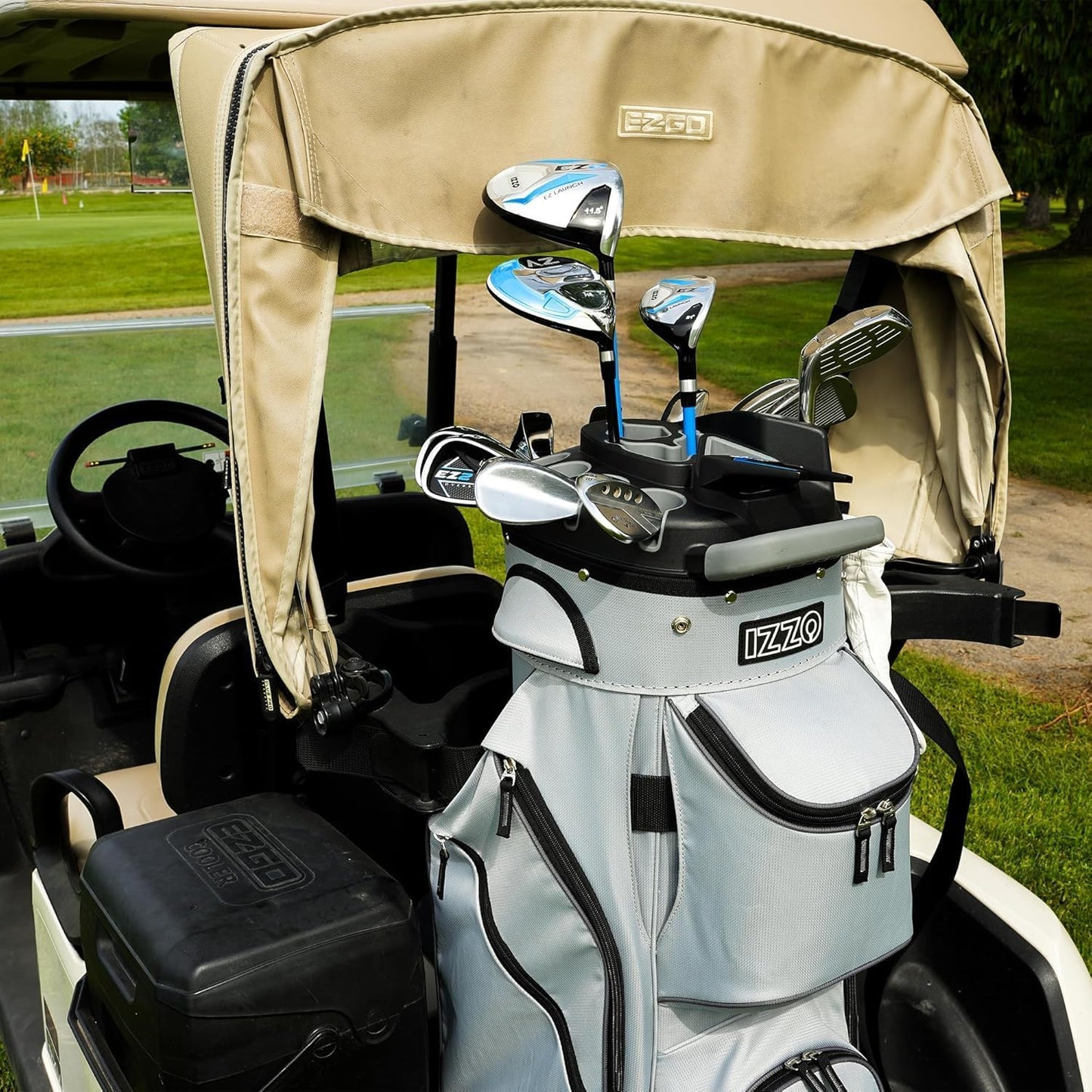 Izzo Vault Golf Cart Bag - Quiet-Lock 14 Way Club Divider