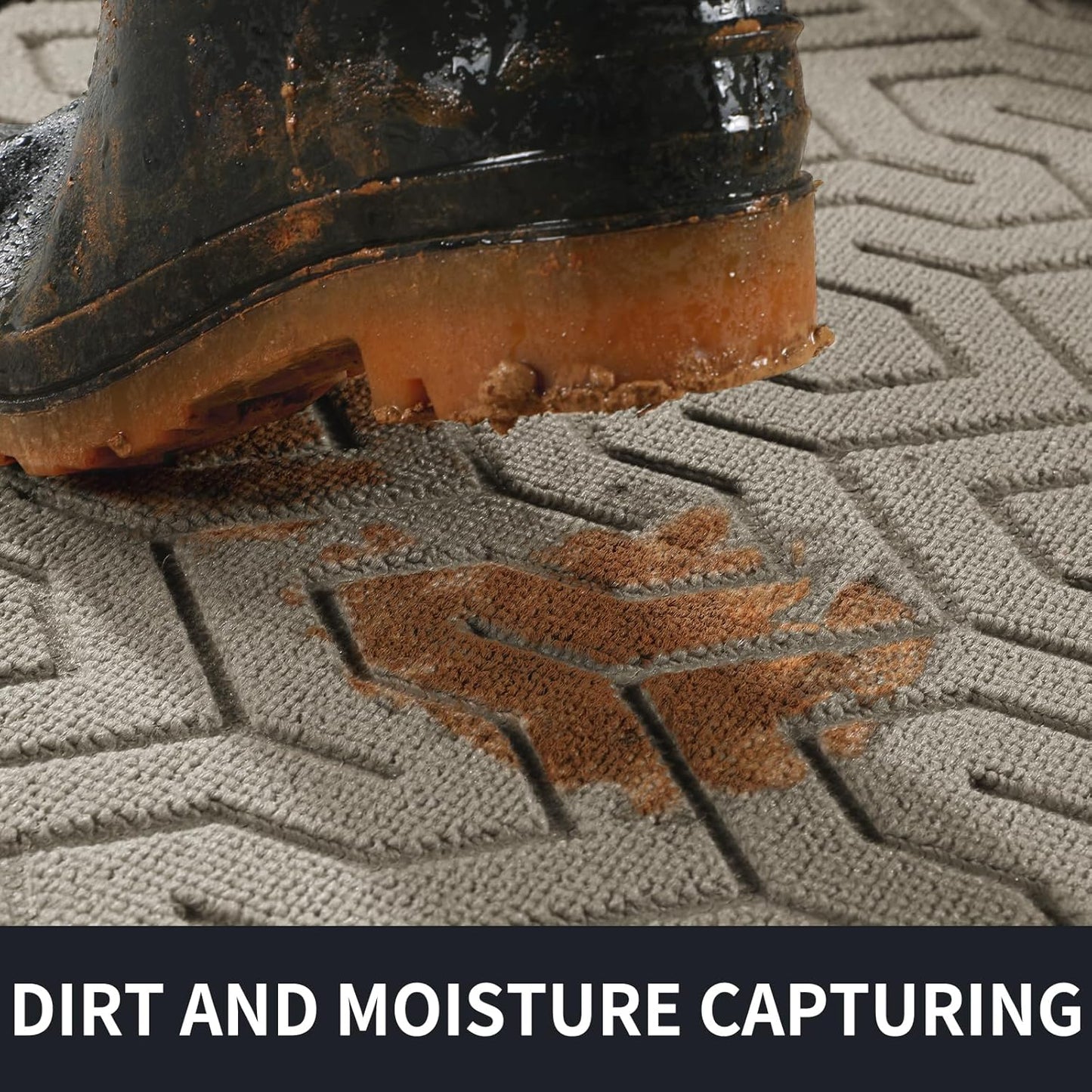 Yimobra Large Door Mat Outside Entrance 47x32, Waterproof Heavy Duty Outdoor Mats for Front Door, Non Slip Rubber Entry Mat for Garage Patio Indoor, Easy Clean, Beige