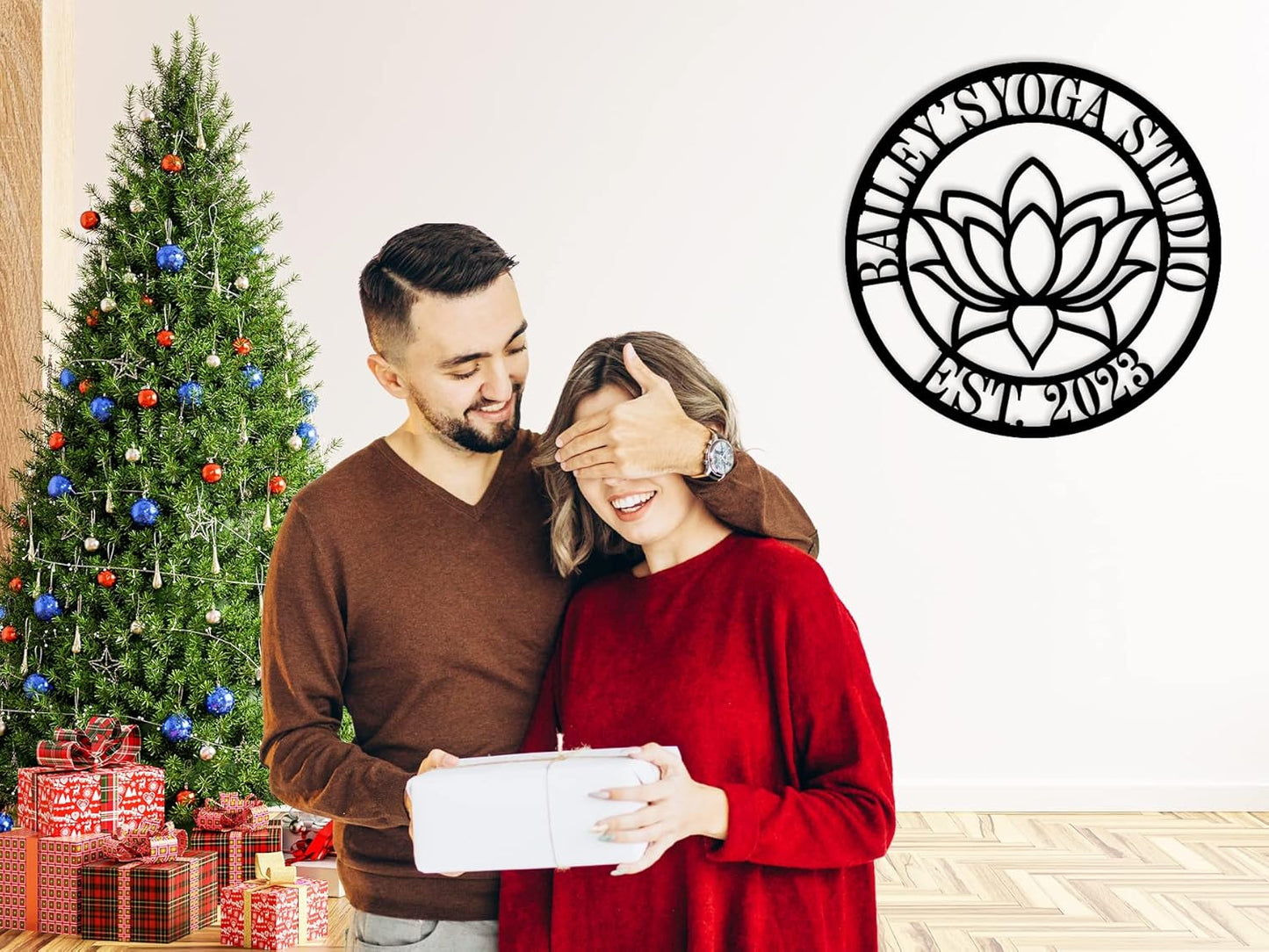 Personalized Lotus Flower sign, Custom Yoga Studio Decor, Personalized Lotus Wall Art