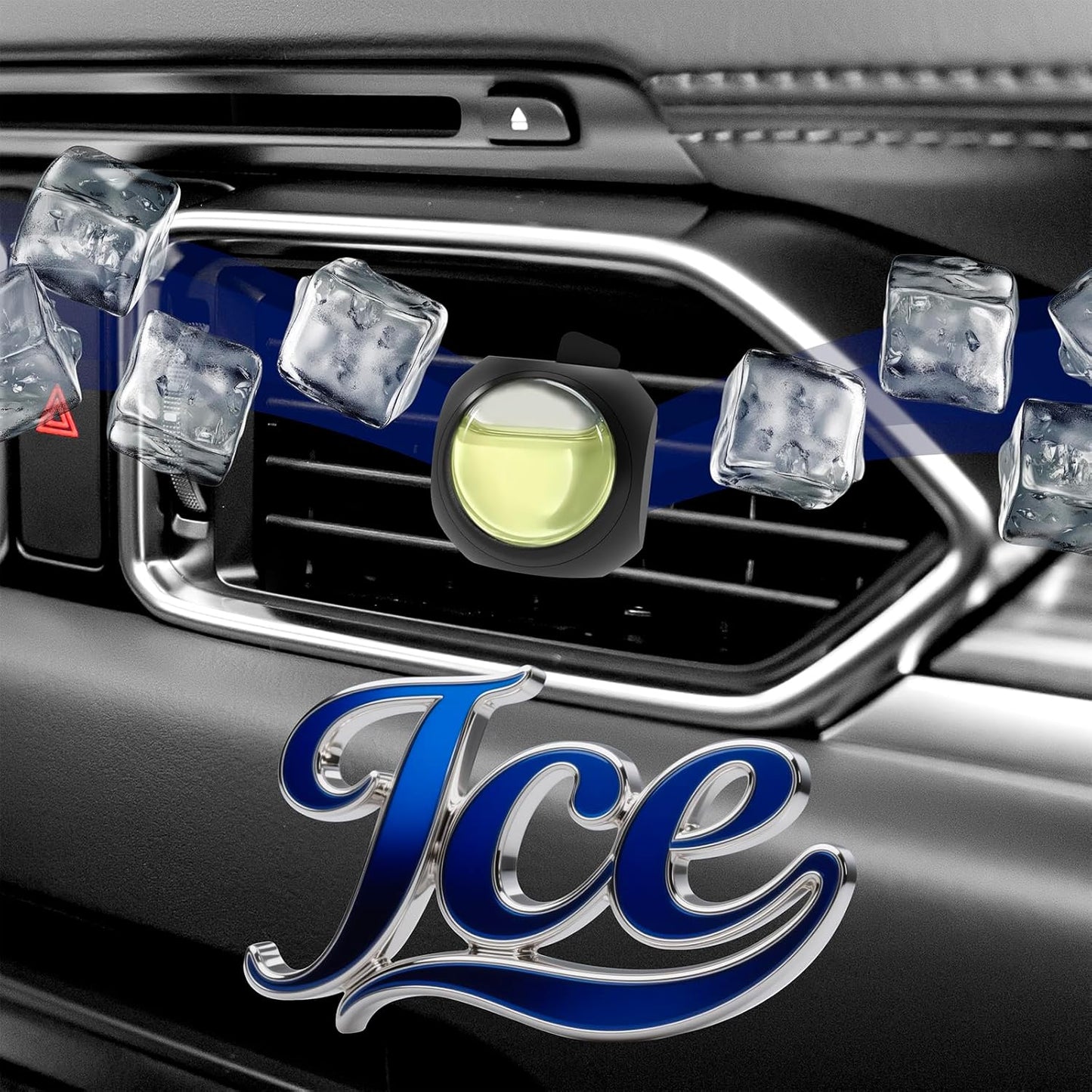 Car Air Freshener Vent Clips, 8 Pack, Provides Long-Lasting Scent, Up to 240 Days, Odor Eliminator (Ice Scent)