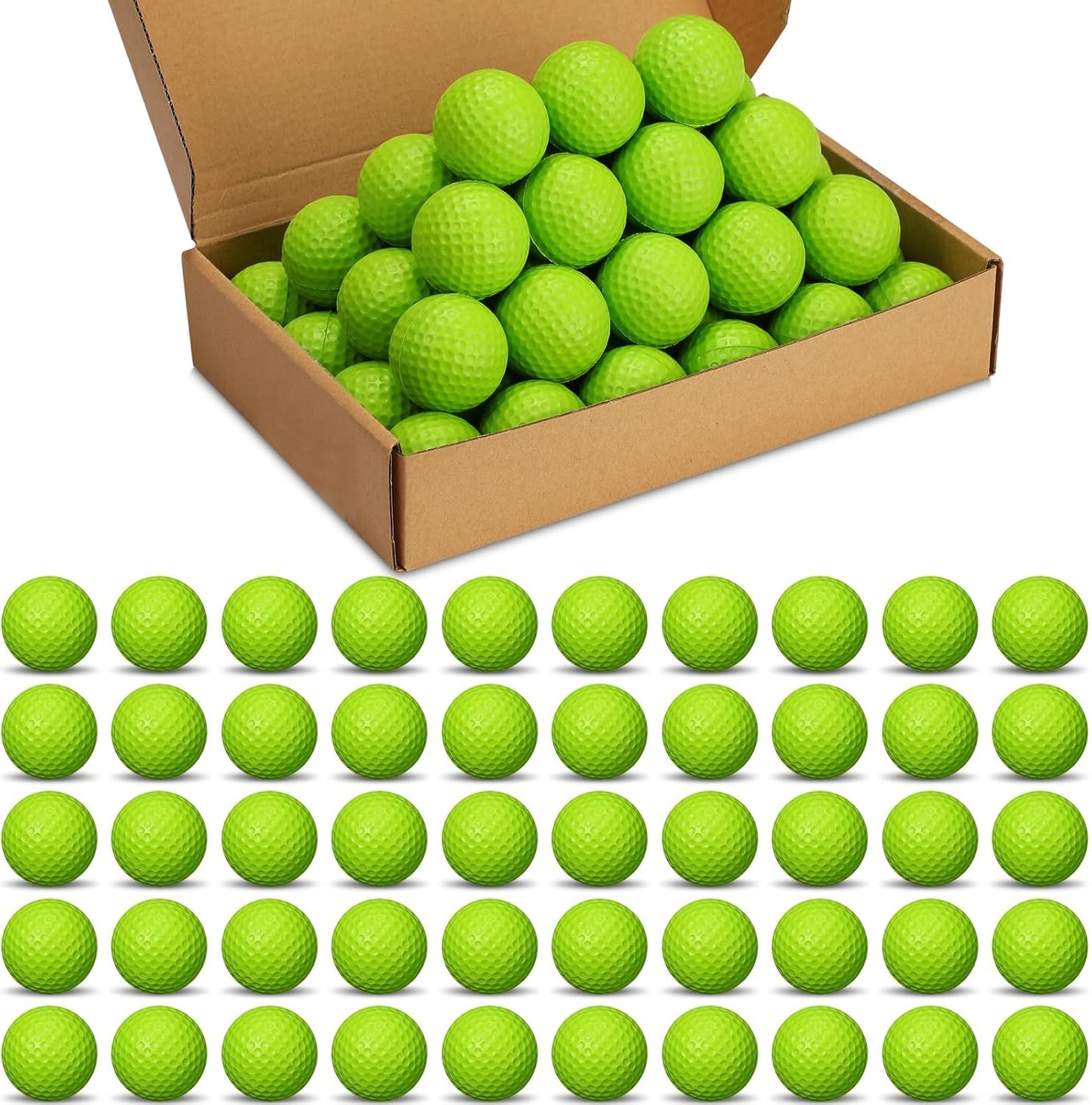 Yilloog 120 Pack Foam Golf Practice Balls Bulk, Soft Foam Balls for Golf Practice, Realistic Feel and Limited Flight Training for Indoor or Outdoor Party