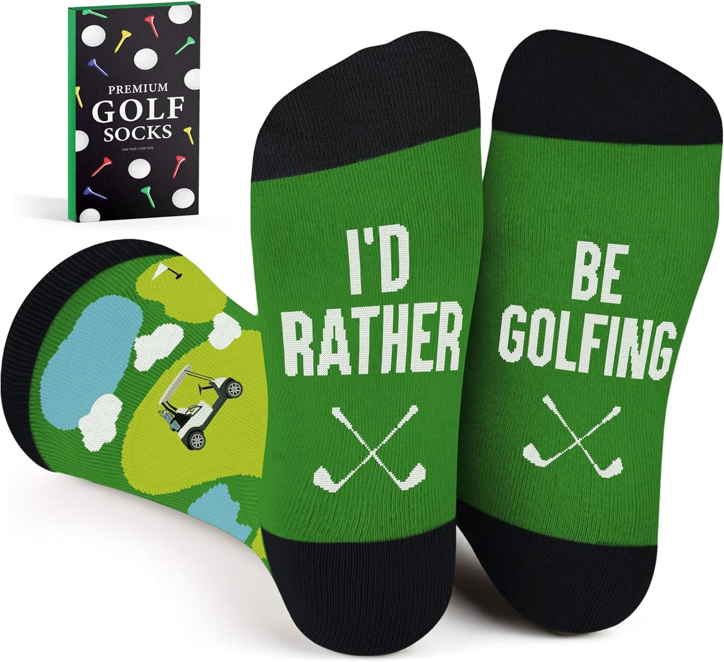 VICRAZY Golf Gifts for Men, Women - Golf Accessories, Golf Socks for Dad, Mom - Funny gift, Christmas Gifts, Stocking Stuffer