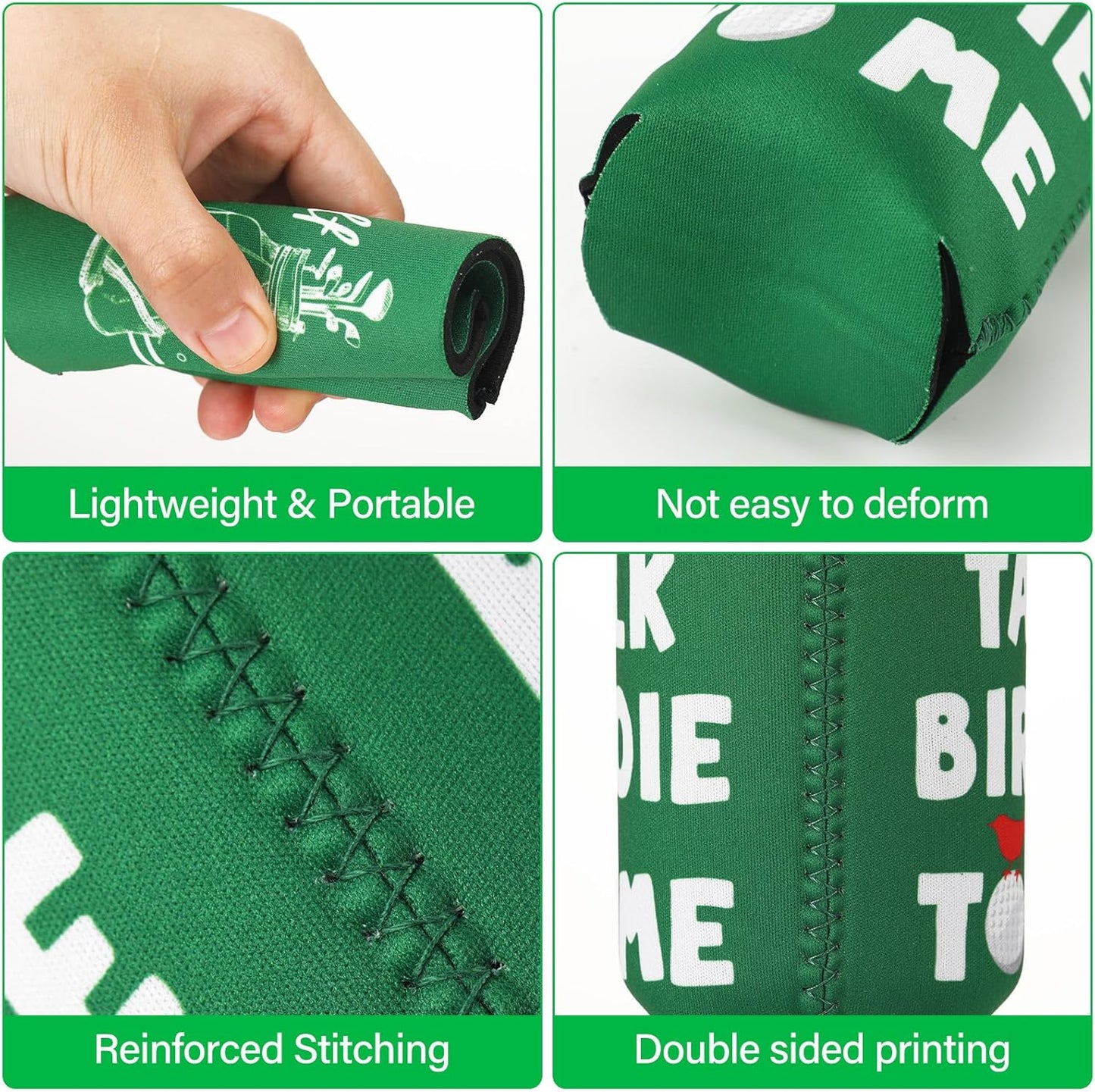 Domensi 16 Pcs Golf Gifts Funny Golf Party Themed Can Cooler Insulated Can Sleeve Bulk Golf Party Supplies for Golfer Game Outdoor Activities Decorations, 12 oz Can (Classic)