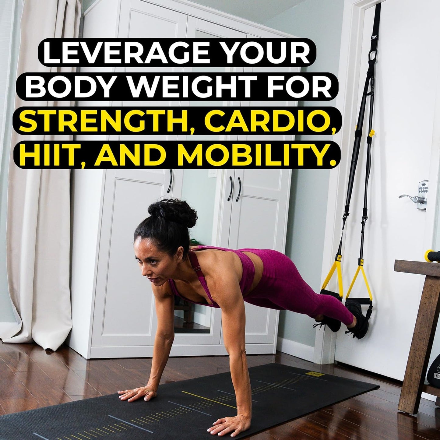 TRX All-in-ONE Suspension Training System: Full Body Workouts for Your Home Gym, Travel, and Outdoors | Includes Indoor & Outdoor Anchors, Workout Guide and Video Downloads